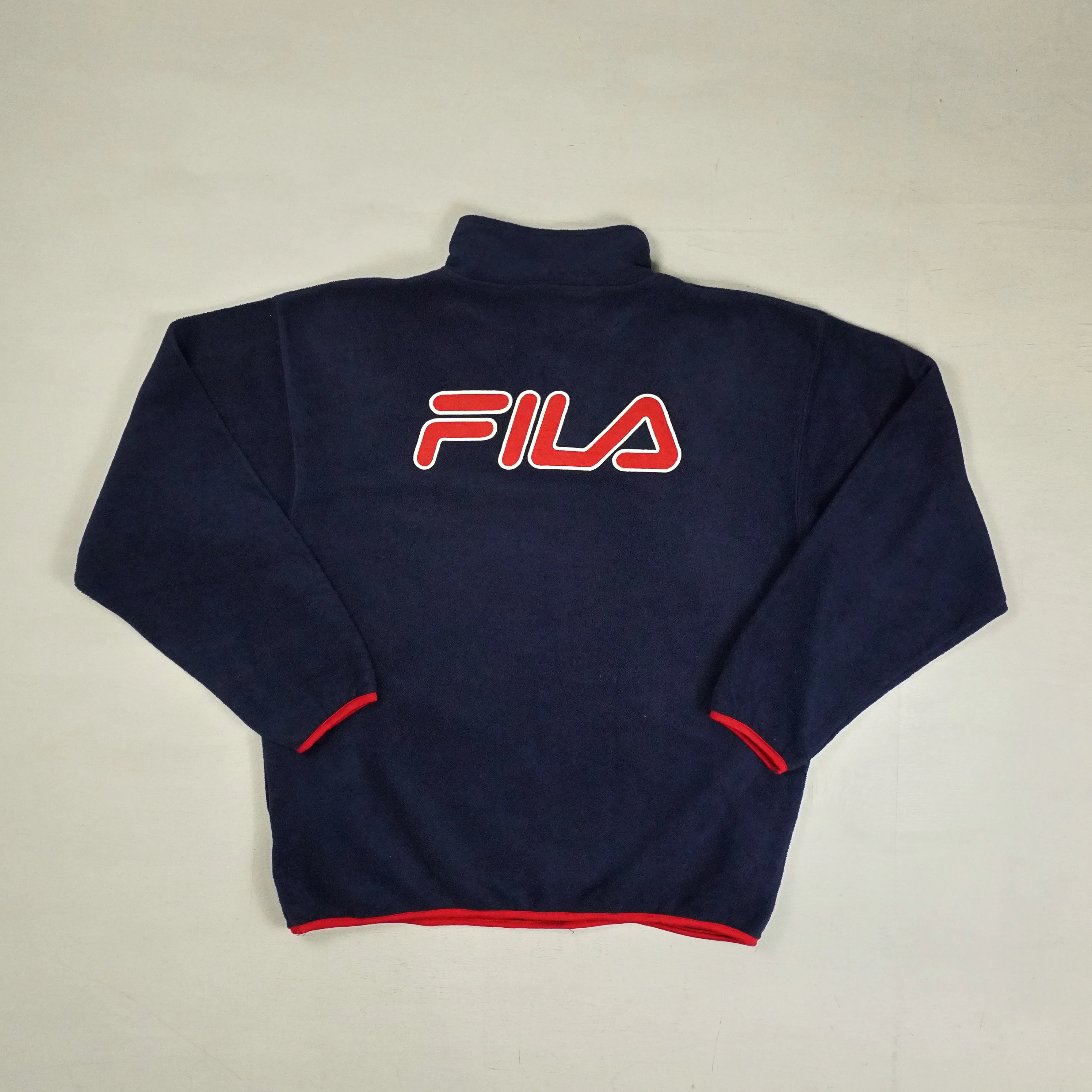 Vintage Fila Navy Pullover Fleece (XL)