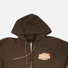 Vintage Brown Harley Davidson Zip Up Hoodie (XL)