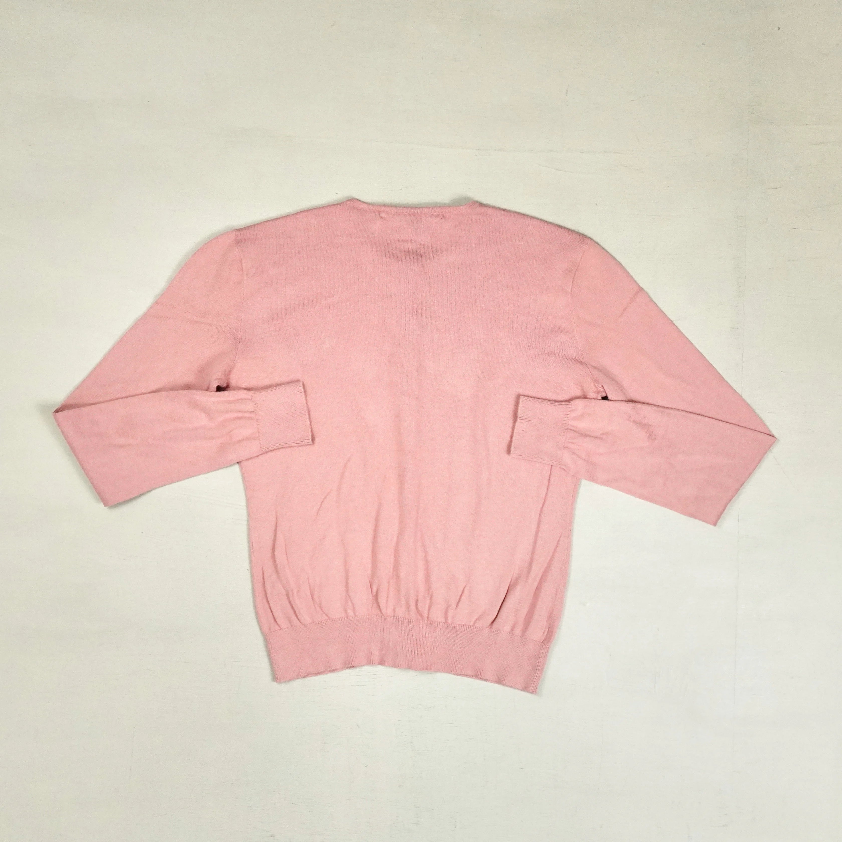 Vintage Ralph Lauren Pink Cardigan Knit Jumper Womens ( M )