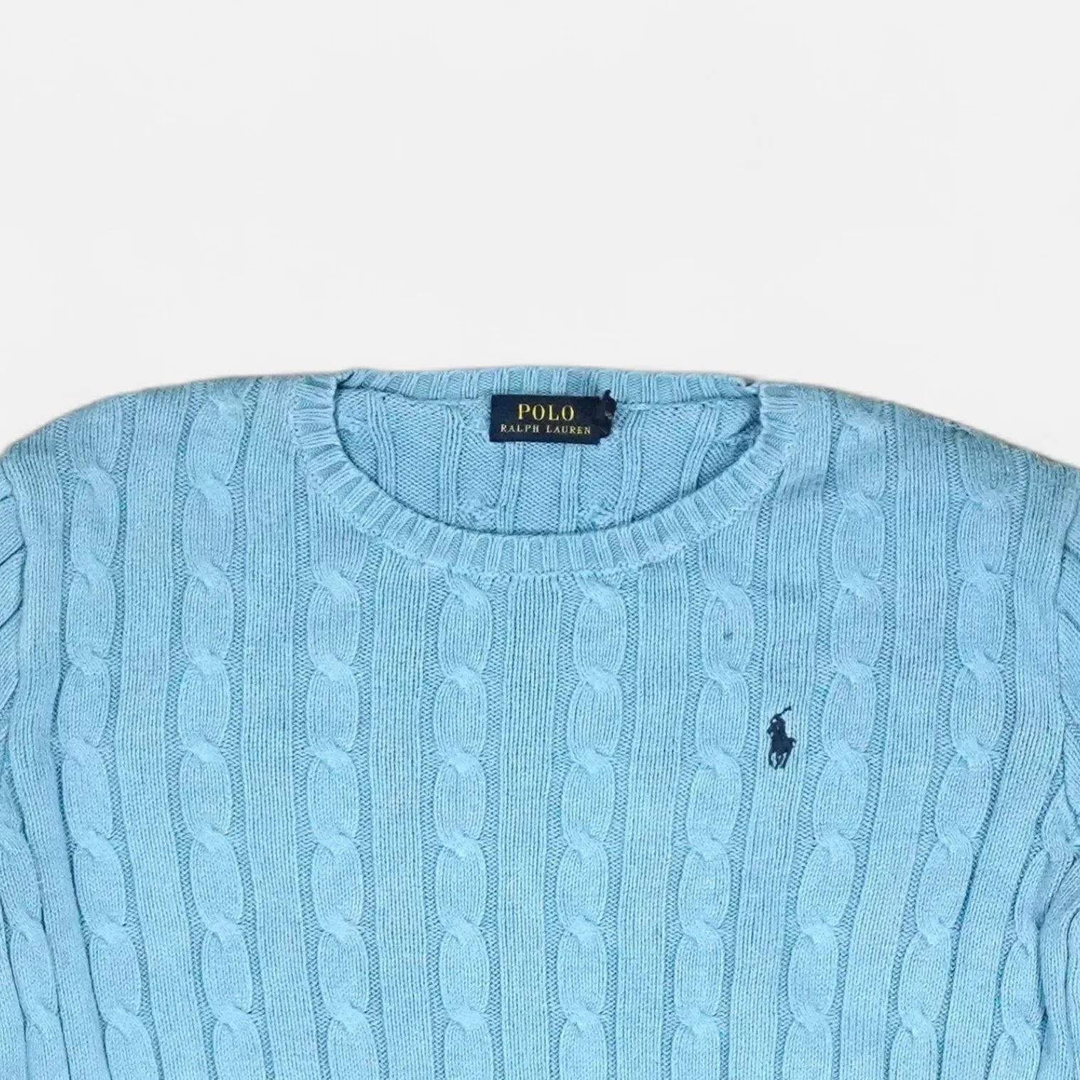Vintage Polo Ralph Lauren Blue Sweater Knit Jumper Womens ( S )