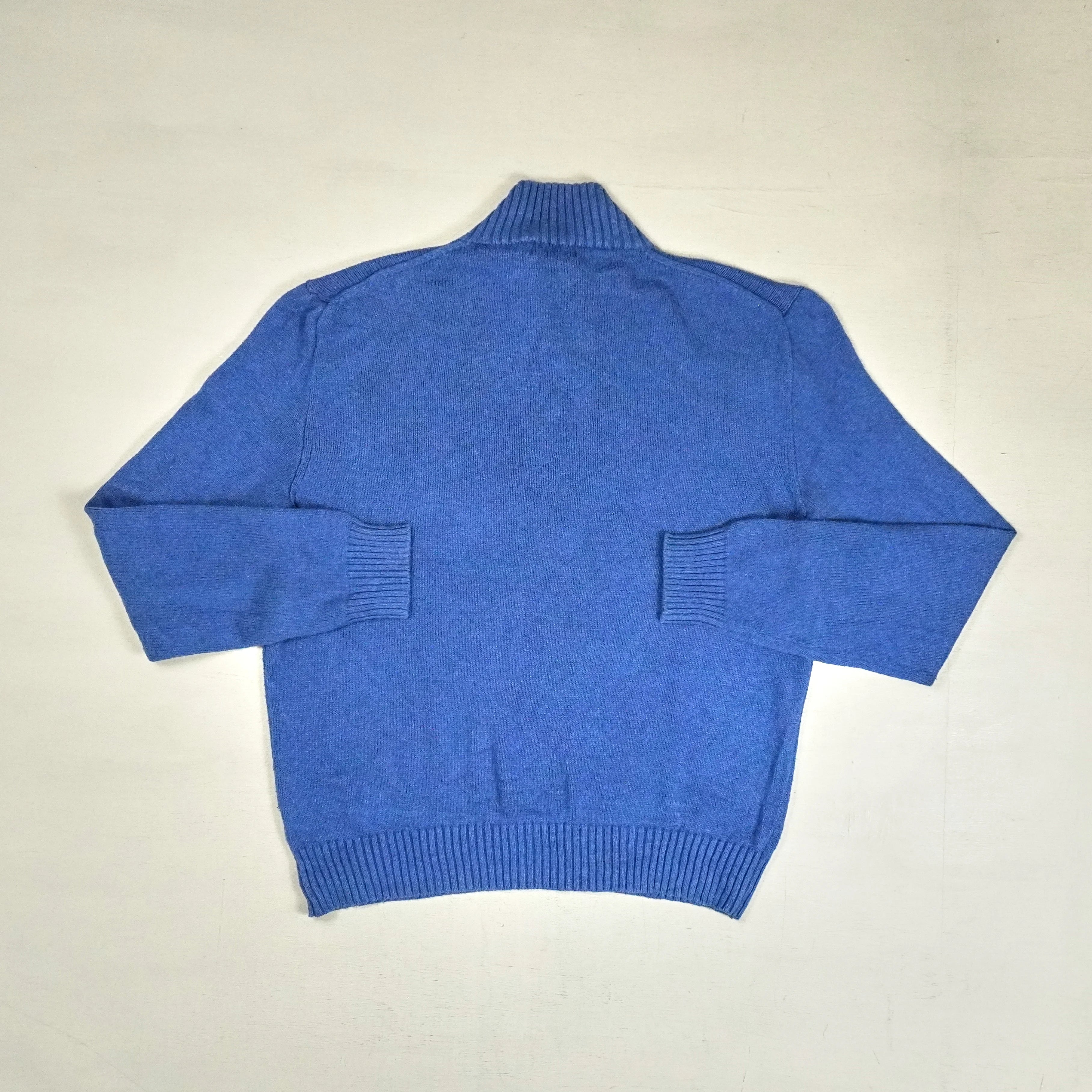 Vintage Polo Ralph Lauren Blue Sweater Knit Jumper ( L )
