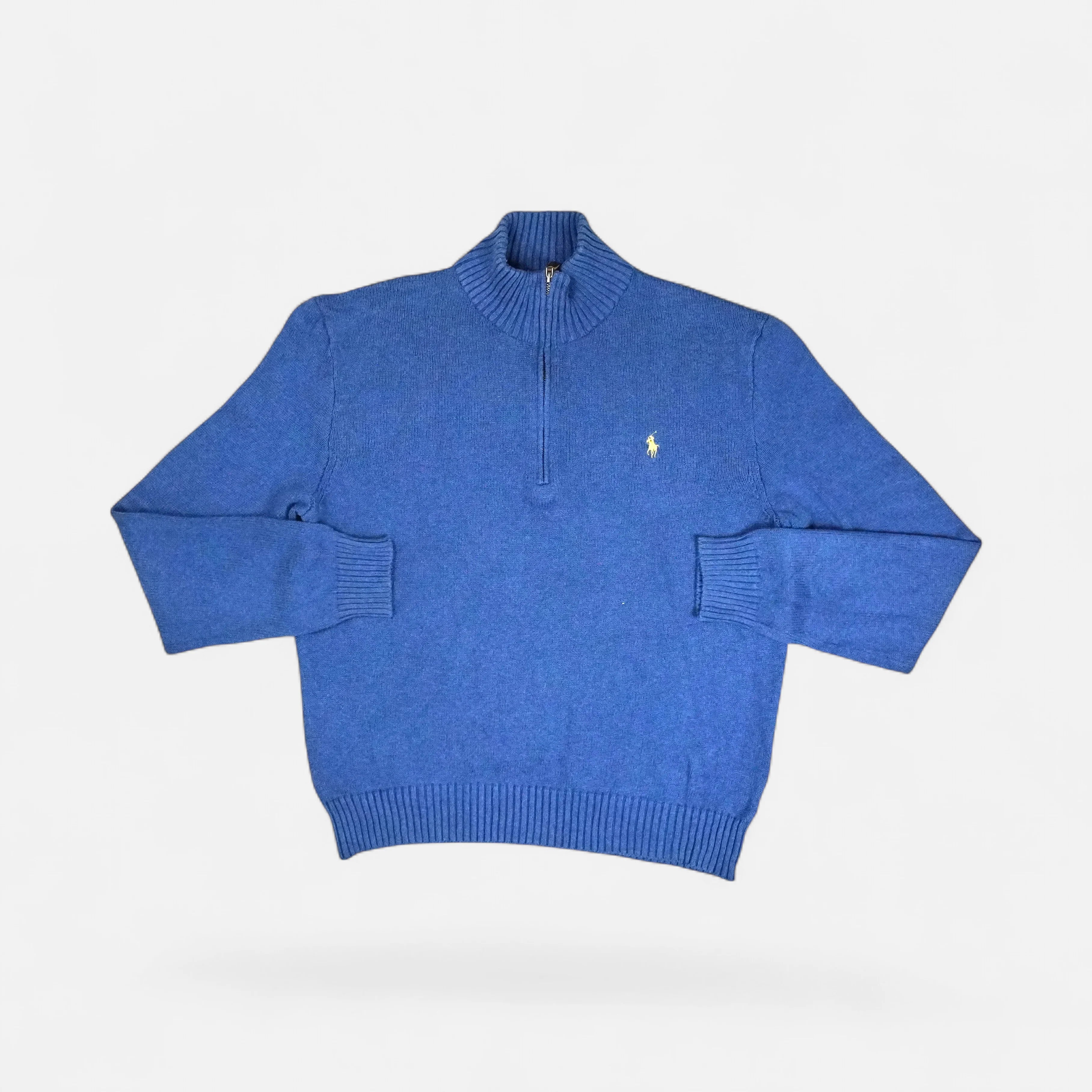 Vintage Polo Ralph Lauren Blue Sweater Knit Jumper ( L )
