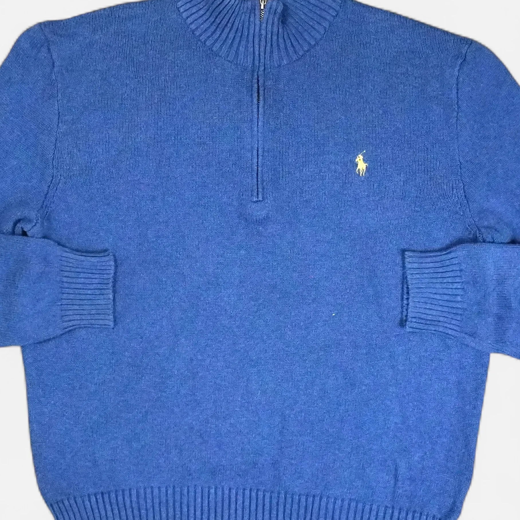 Vintage Polo Ralph Lauren Blue Sweater Knit Jumper ( L )