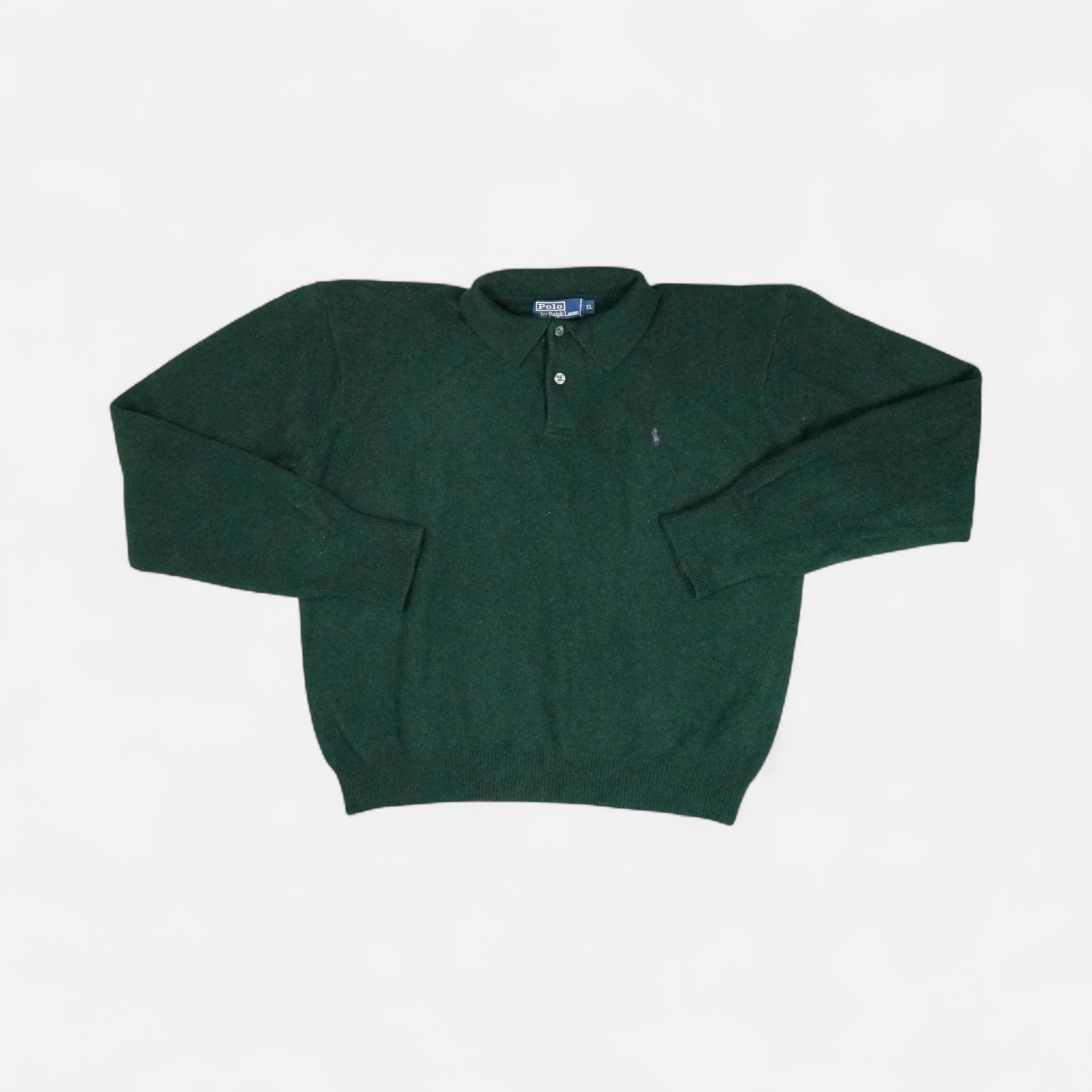 Vintage Polo Ralph Lauren Green Sweater Knit Jumper Womens ( M )