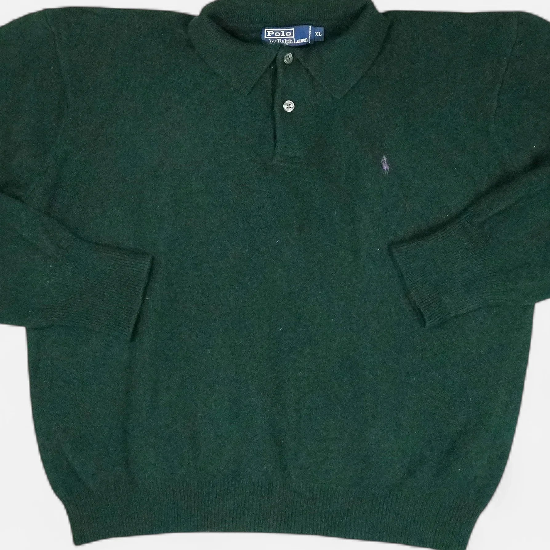 Vintage Polo Ralph Lauren Green Sweater Knit Jumper Womens ( M )