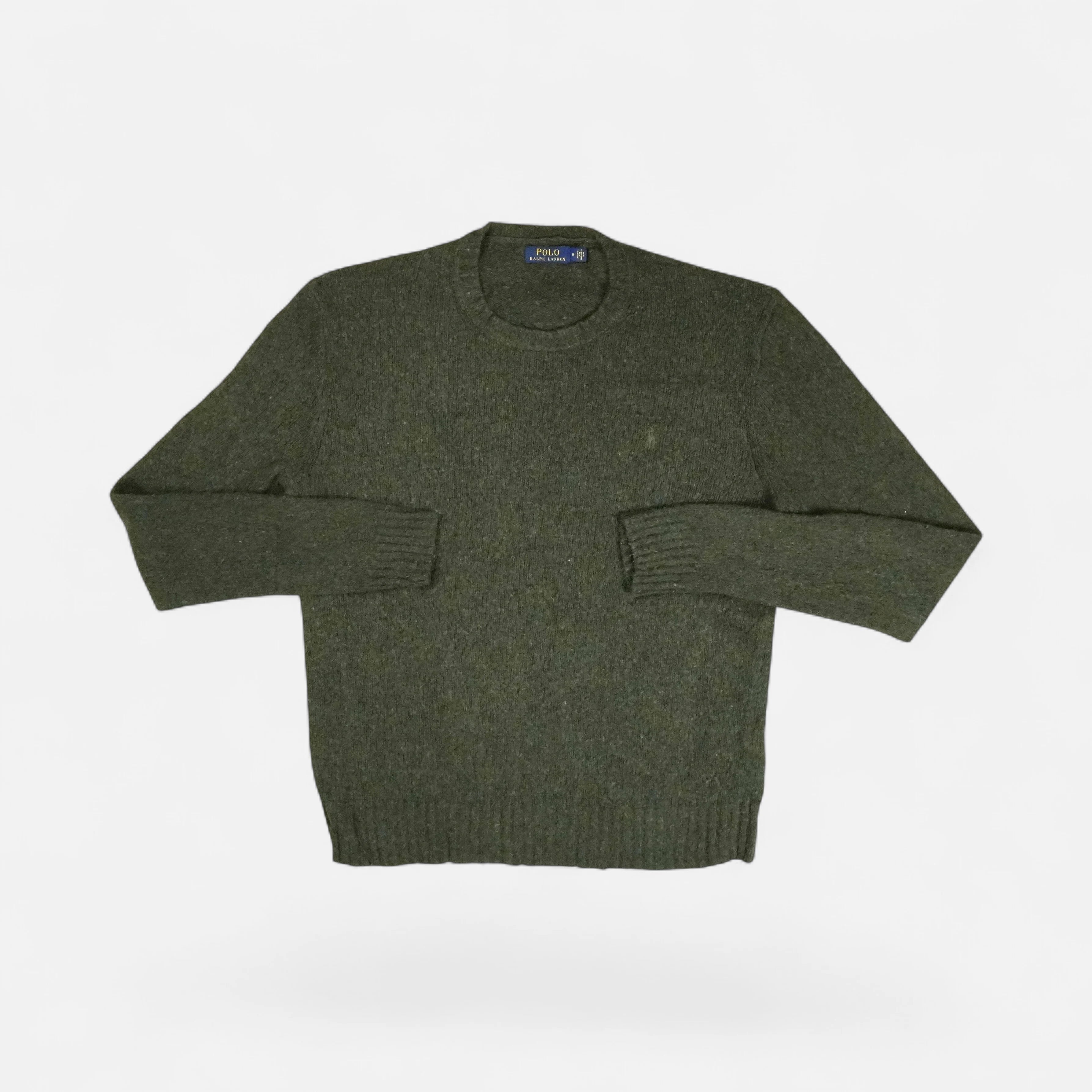 Vintage Green Sweater Knit Jumper ( M )