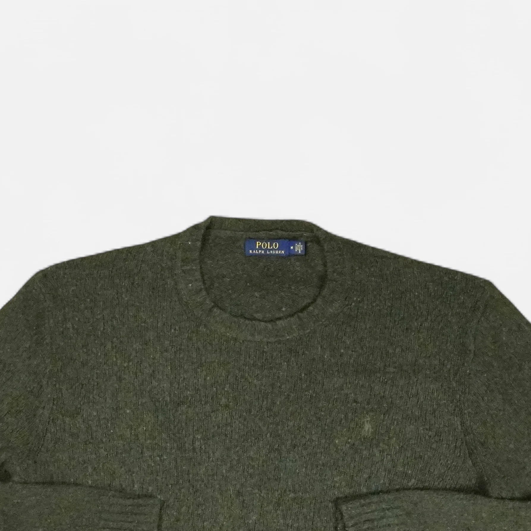 Vintage Green Sweater Knit Jumper ( M )