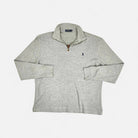 Vintage Polo Ralph Lauren Gray Knit Jumper ( XL )
