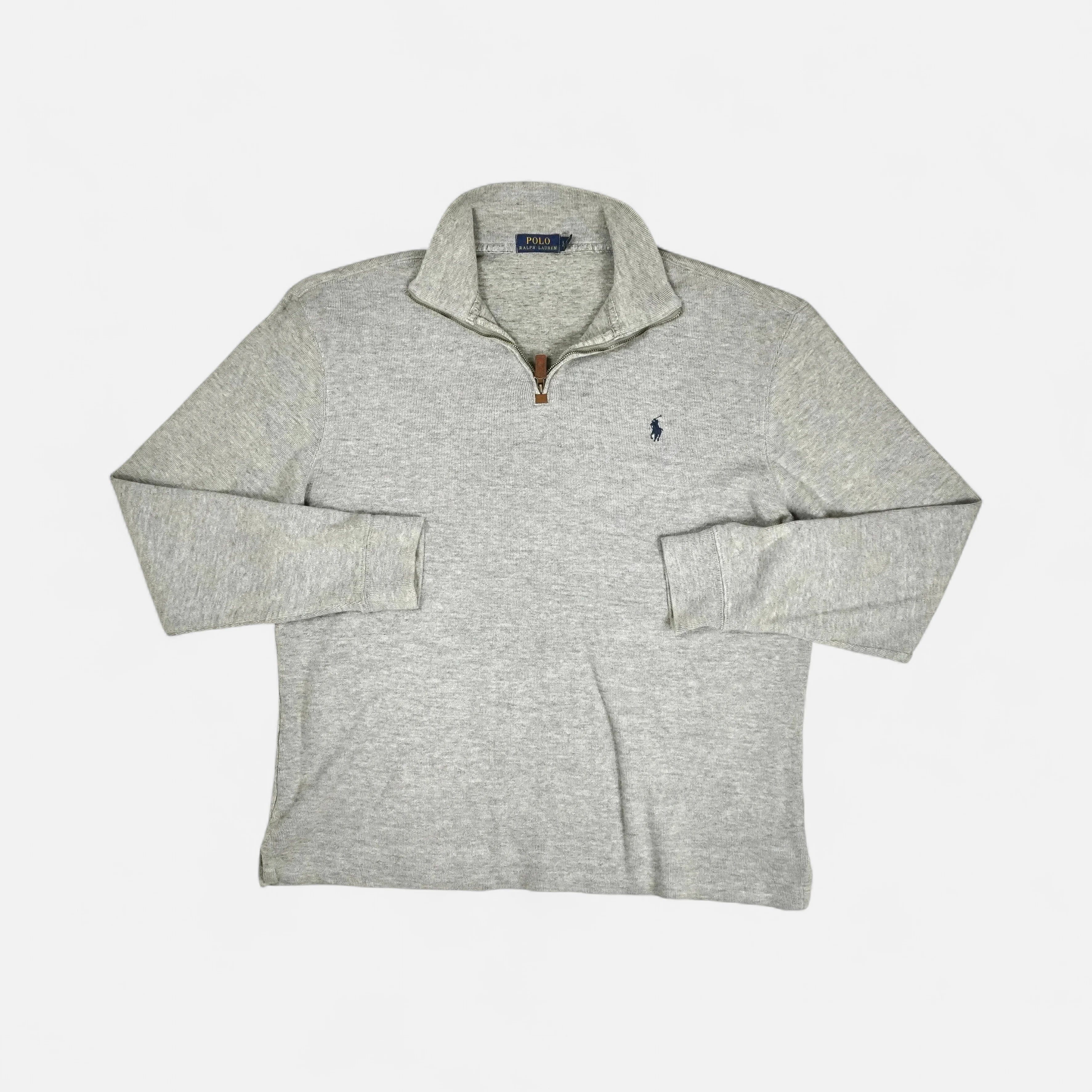 Vintage Polo Ralph Lauren Gray Knit Jumper ( XL )