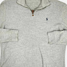 Vintage Polo Ralph Lauren Gray Knit Jumper ( XL )