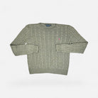 Vintage Polo Ralph Lauren Gray Knit Jumper ( S )