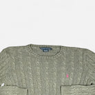 Vintage Polo Ralph Lauren Gray Knit Jumper ( S )