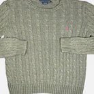 Vintage Polo Ralph Lauren Gray Knit Jumper ( S )
