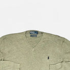 Vintage Polo Ralph Lauren Gray Knit Jumper ( M )