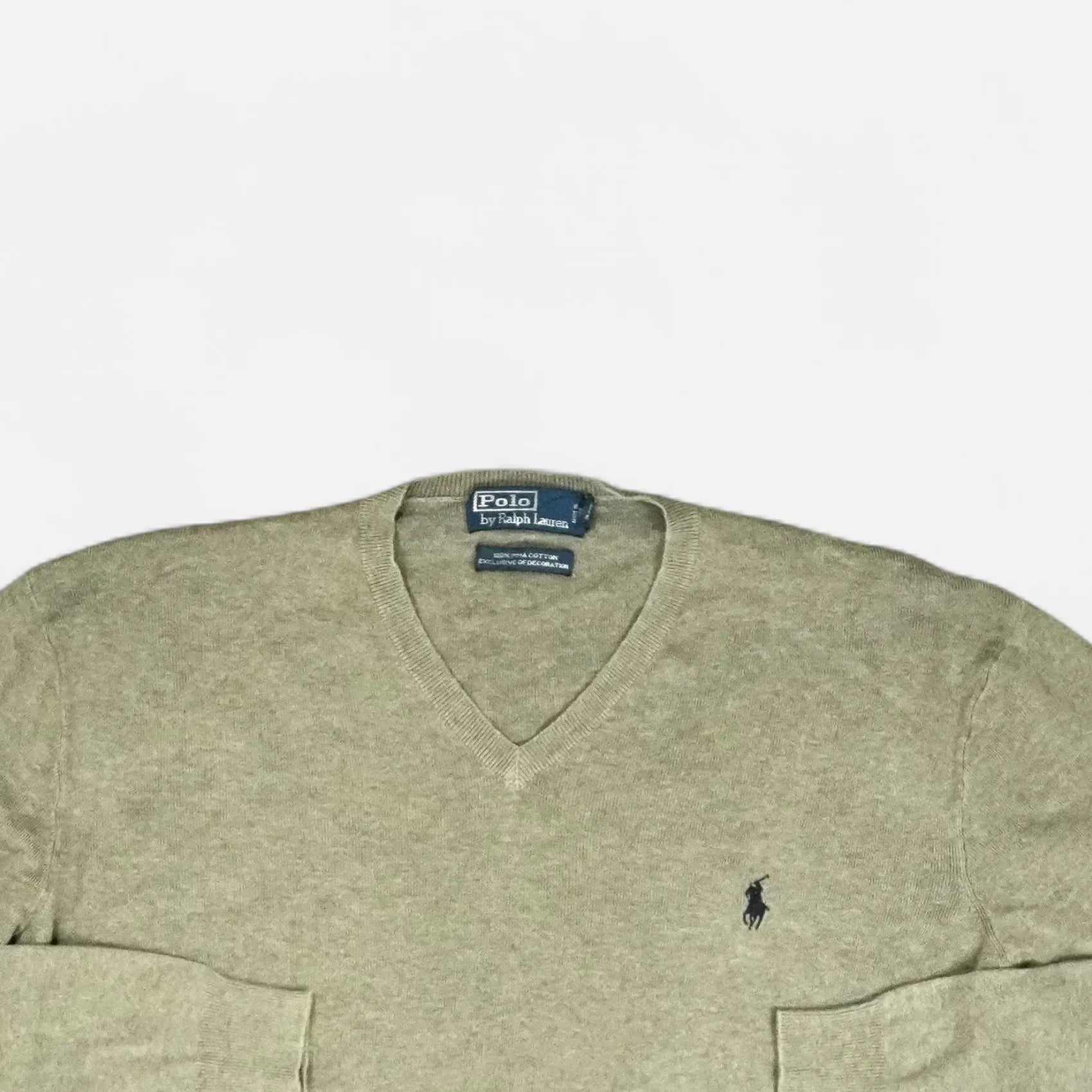 Vintage Polo Ralph Lauren Gray Knit Jumper ( M )