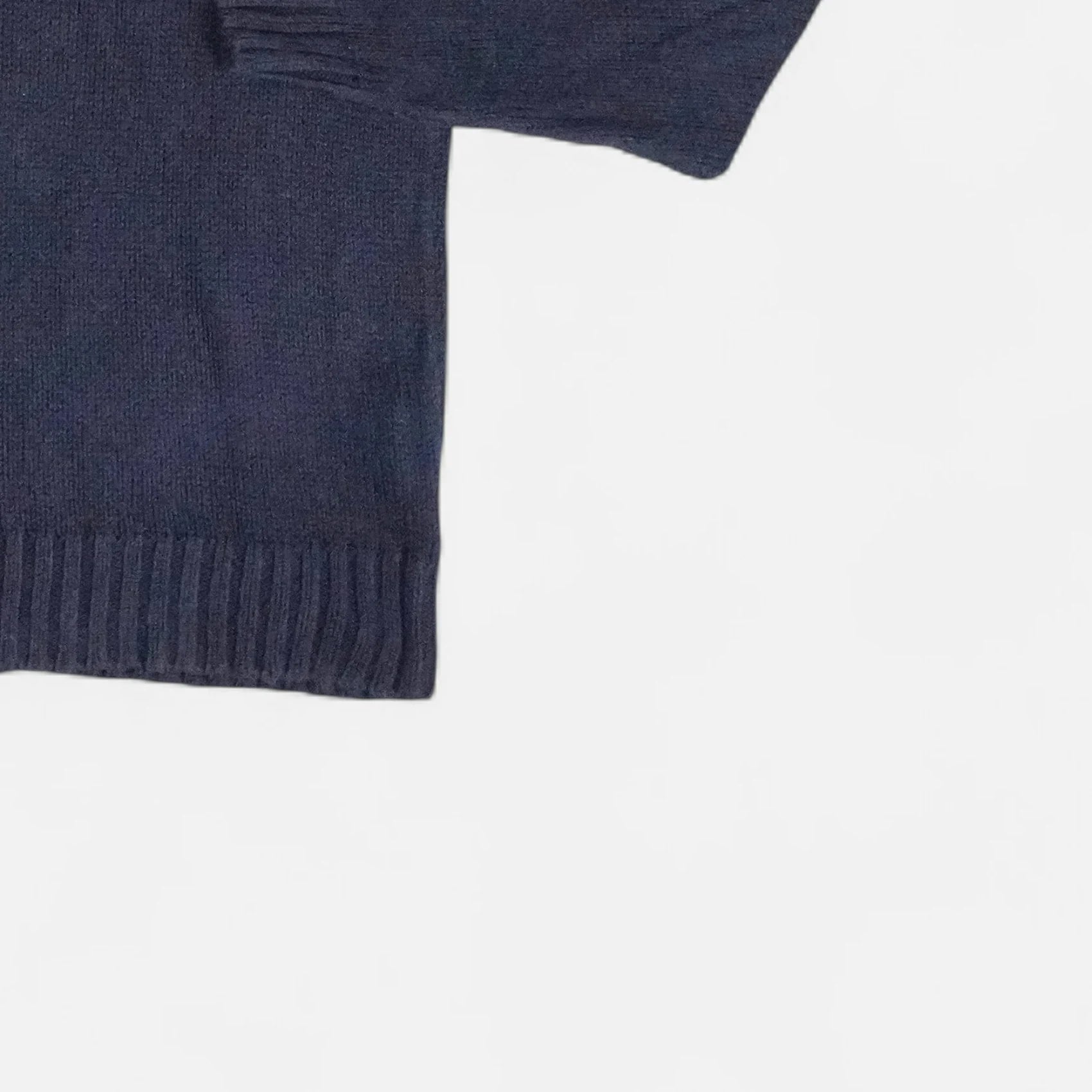 Vintage Polo Ralph Lauren Navy Knit Jumper ( M )