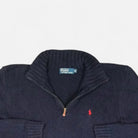 Vintage Polo Ralph Lauren Navy Knit Jumper ( M )