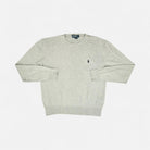 Vintage Polo Ralph Lauren Gray Knit Jumper ( S )