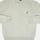 Vintage Polo Ralph Lauren Gray Knit Jumper ( S )