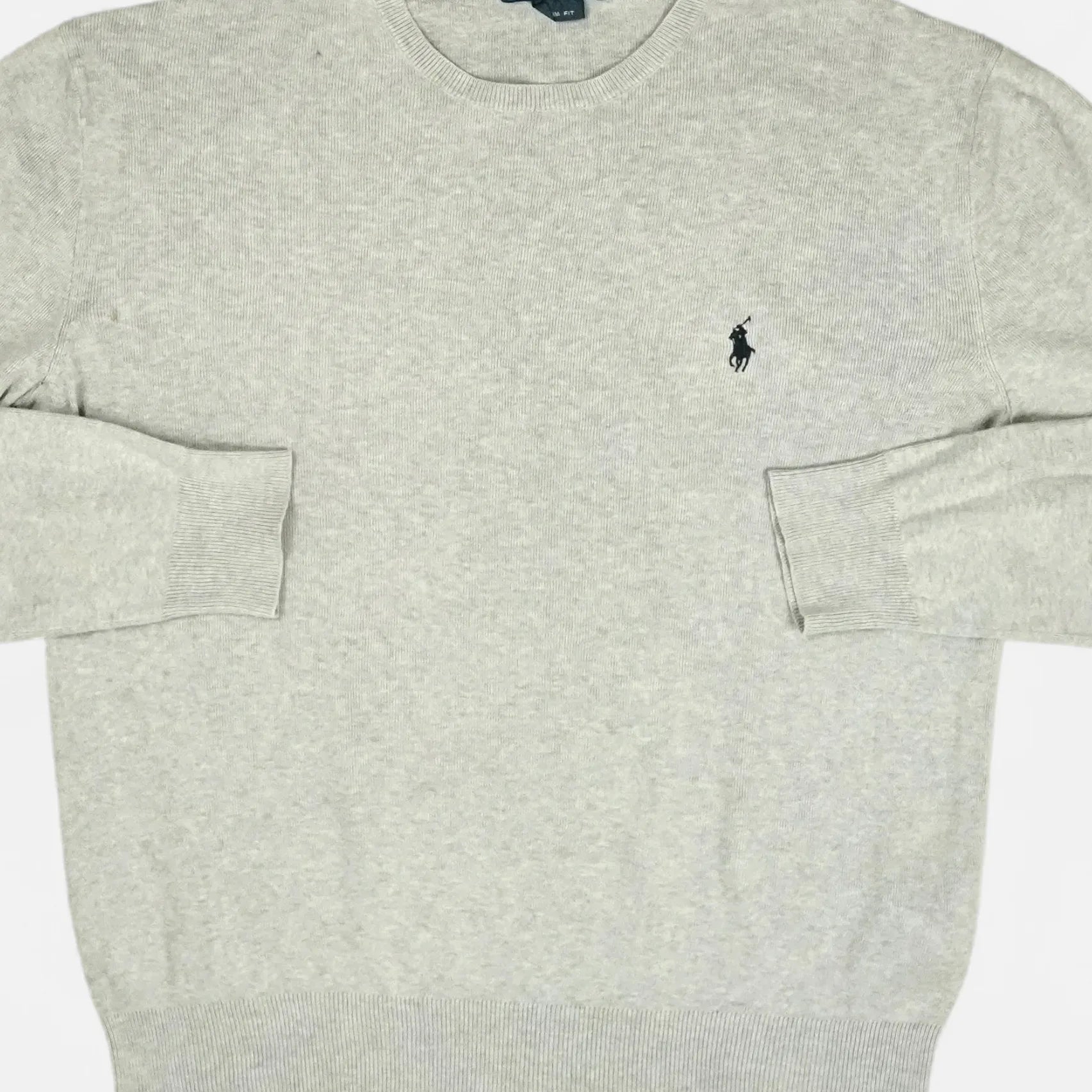 Vintage Polo Ralph Lauren Gray Knit Jumper ( S )