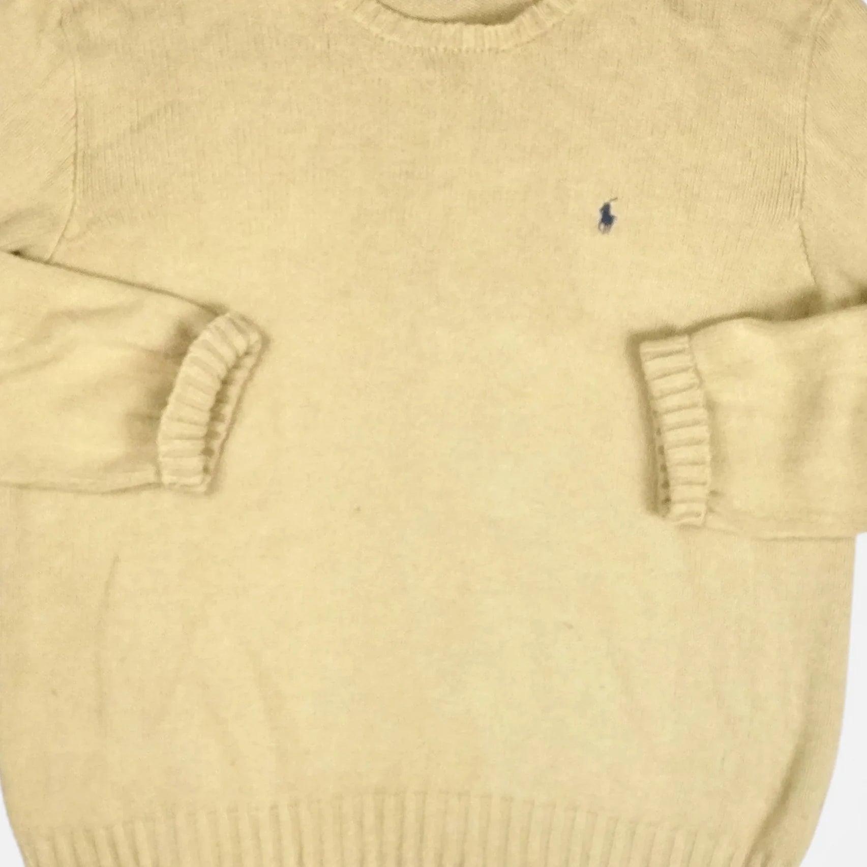 Vintage Polo Ralph Lauren Beige Knit Jumper ( XL )