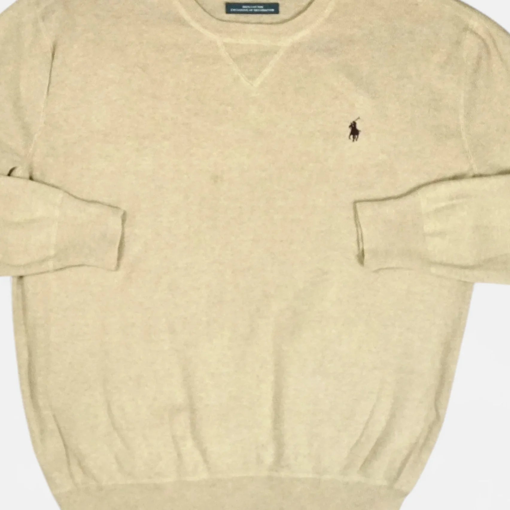 Vintage Polo Ralph Lauren Beige Knit Jumper ( M )