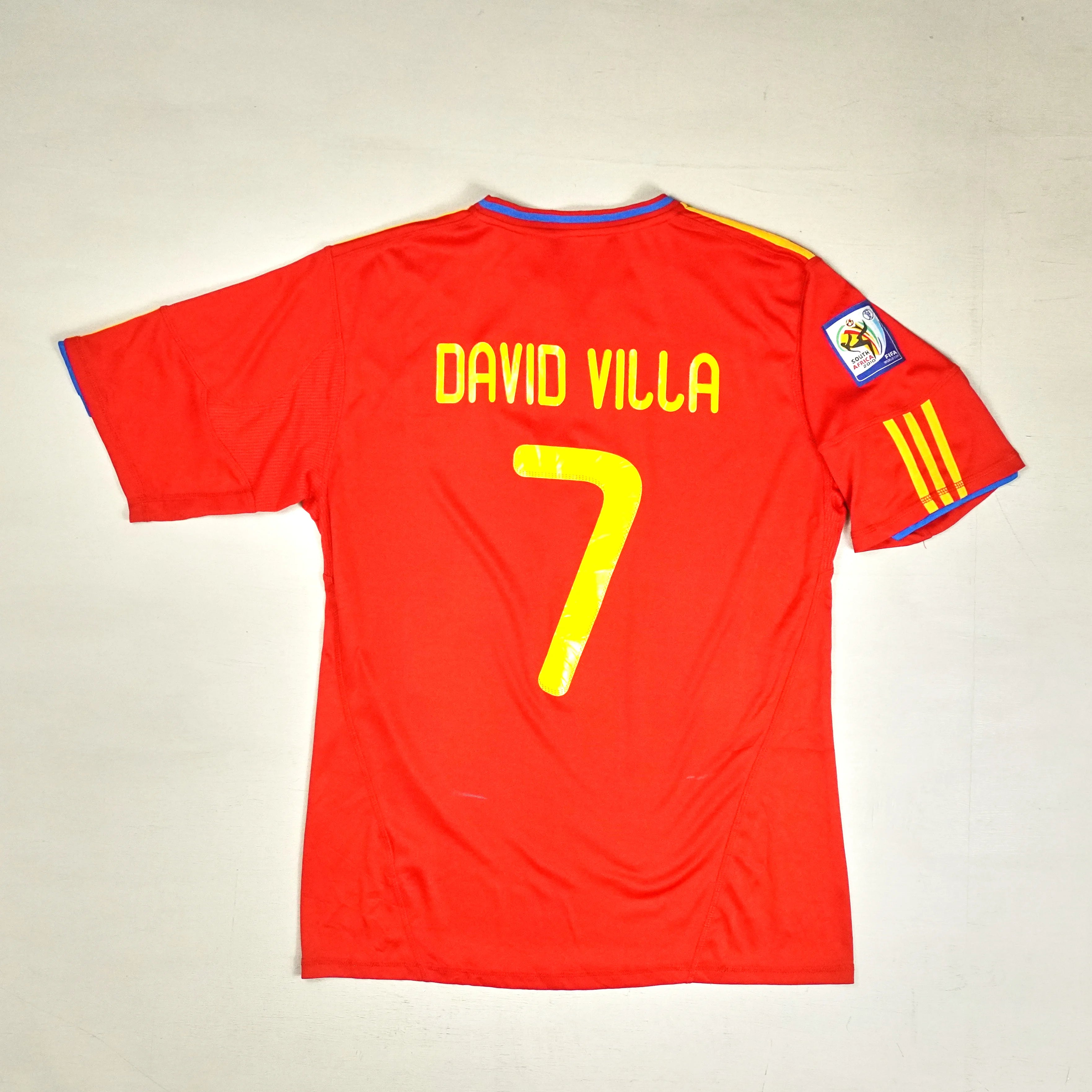 Spain David Villa 2010 Adidas Home Jersey (XL)