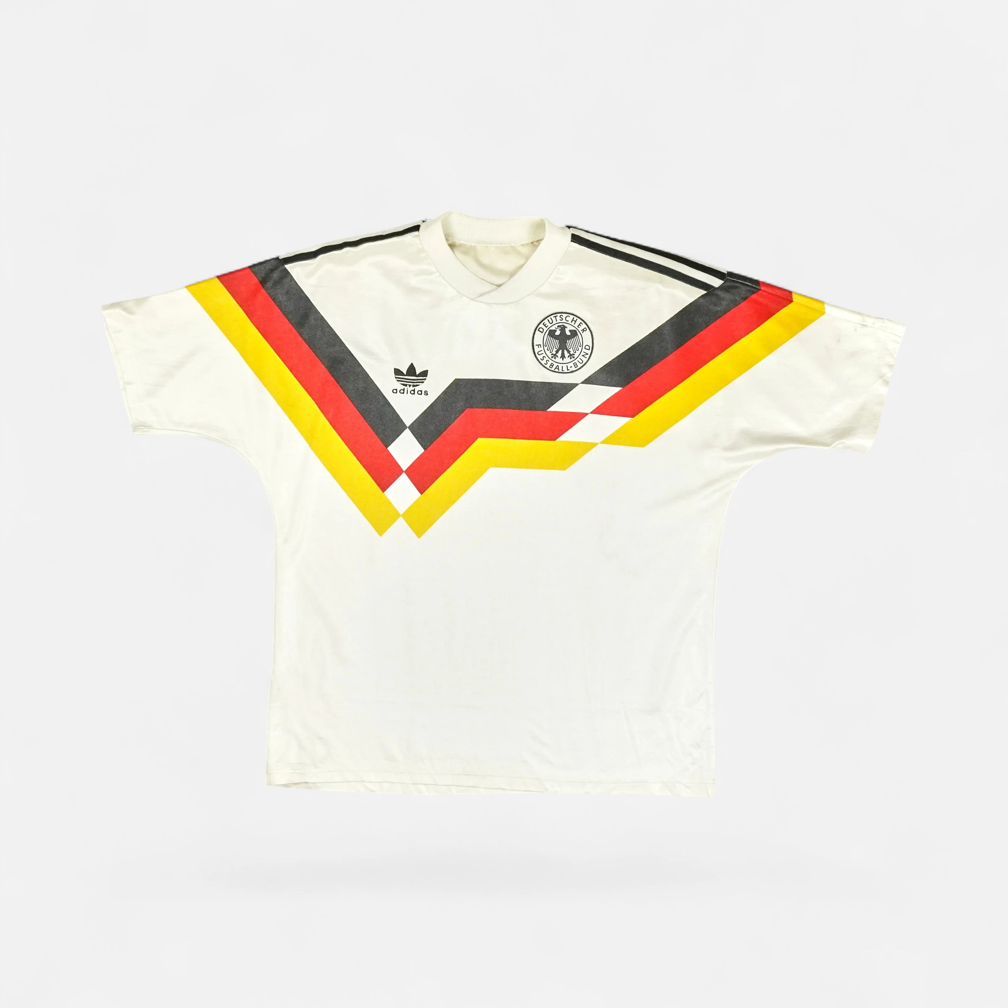 Germany Klinsmann 1989-1990 Adidas Home Jersey (M)
