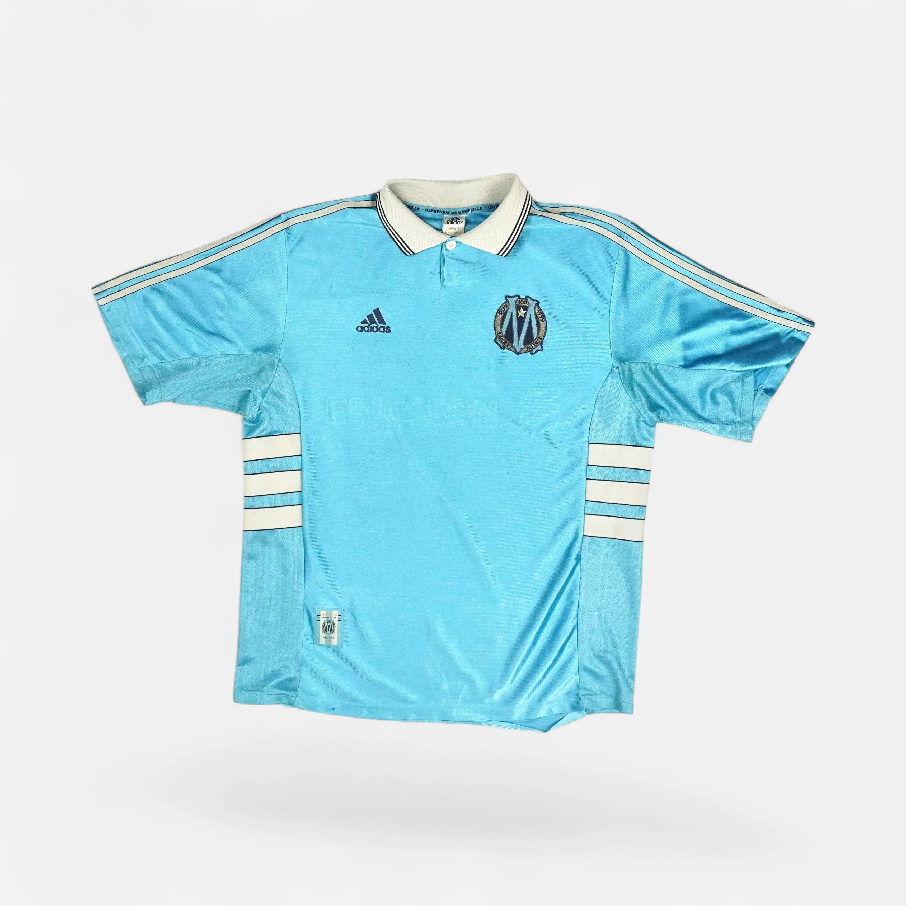 Olympique De Marseille Laurent Blanc 1997-1998 Adidas Home Jersey (XL)