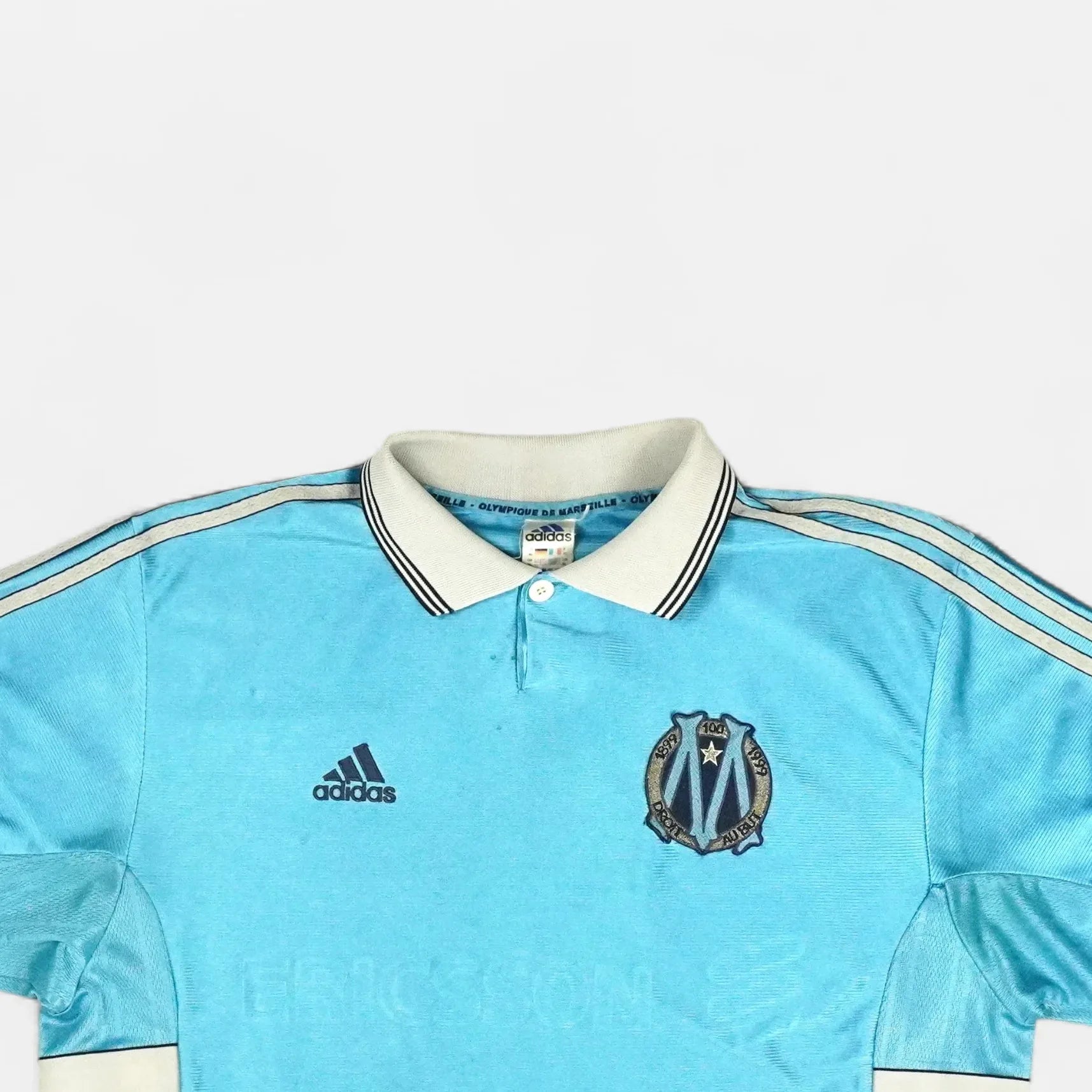 Olympique De Marseille Laurent Blanc 1997-1998 Adidas Home Jersey (XL)