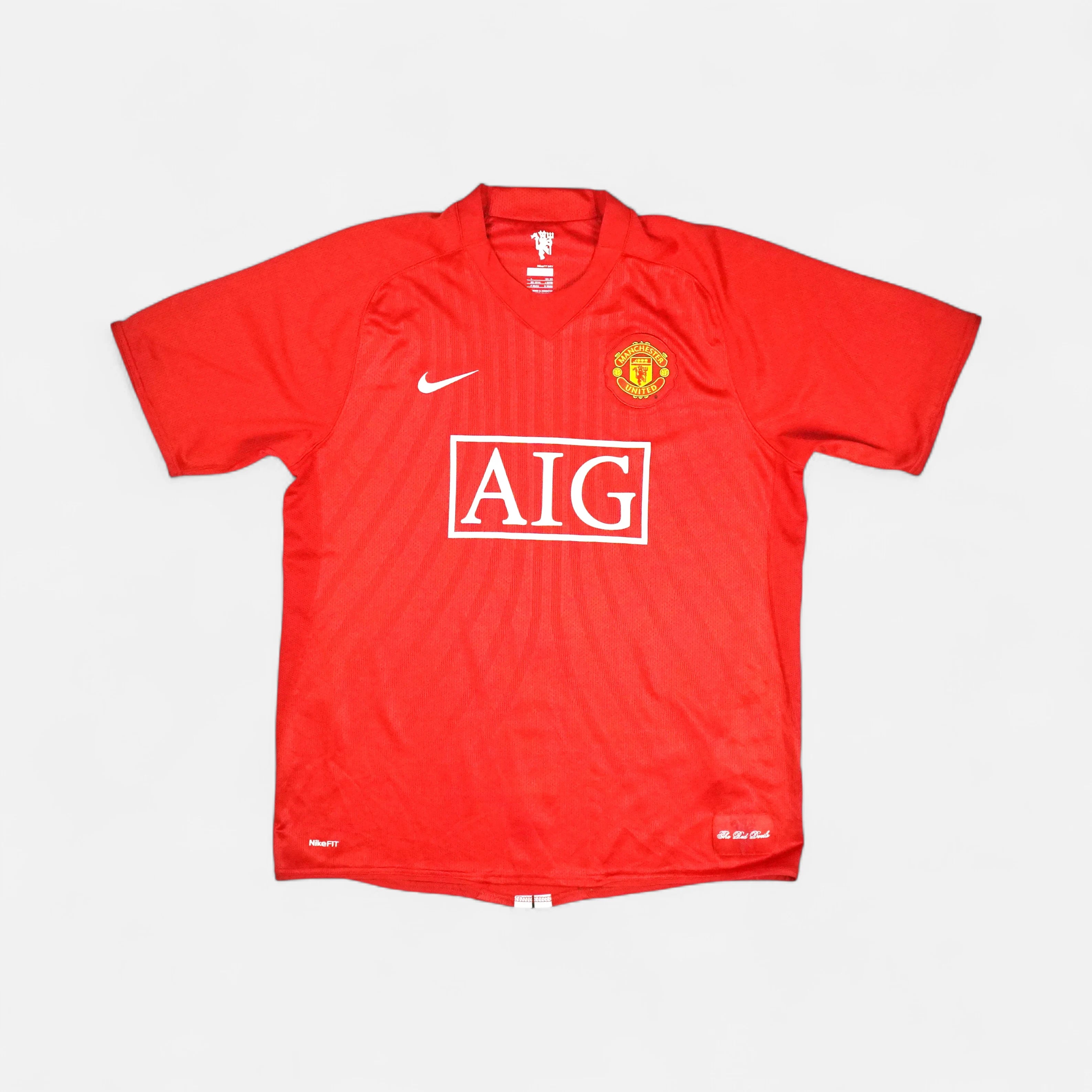 Manchester United Sticka 2008-2009 Nike Home Jersey (L)