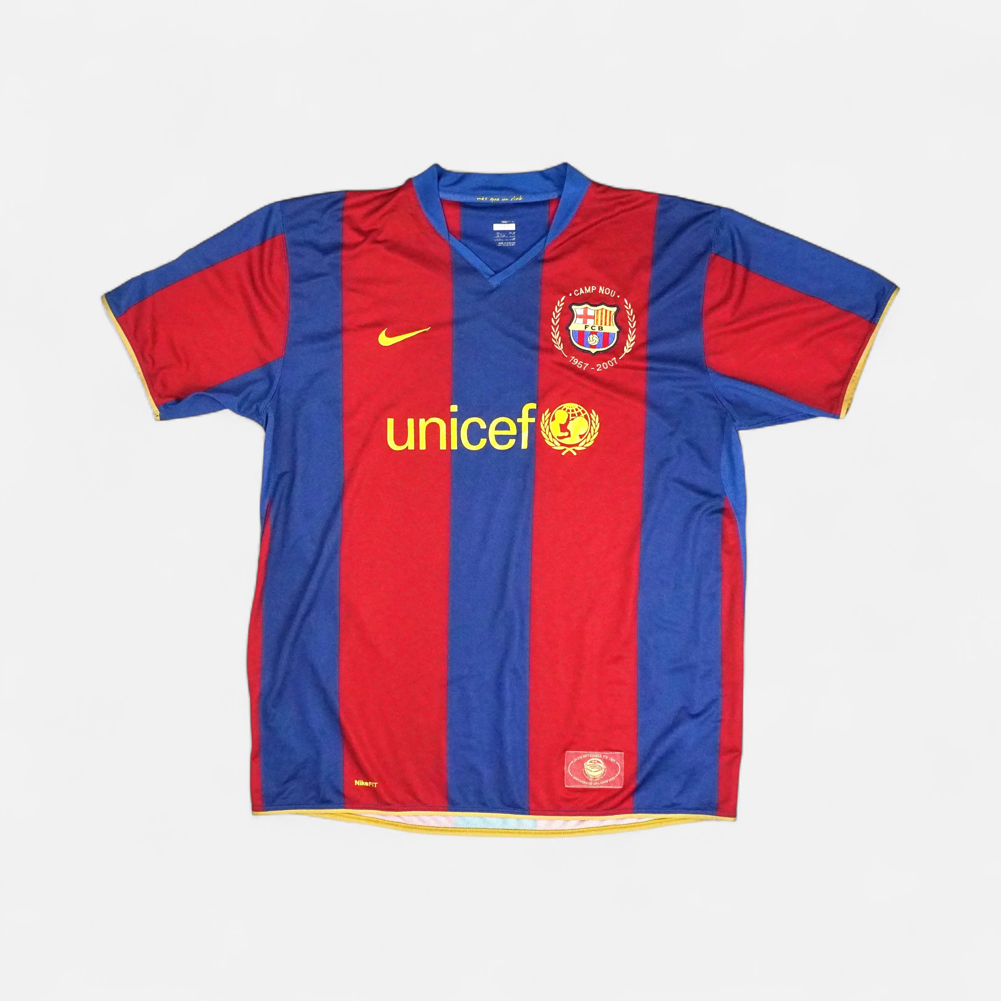 Fc Barcelona 2007-2008 Nike Home Jersey (XXL)