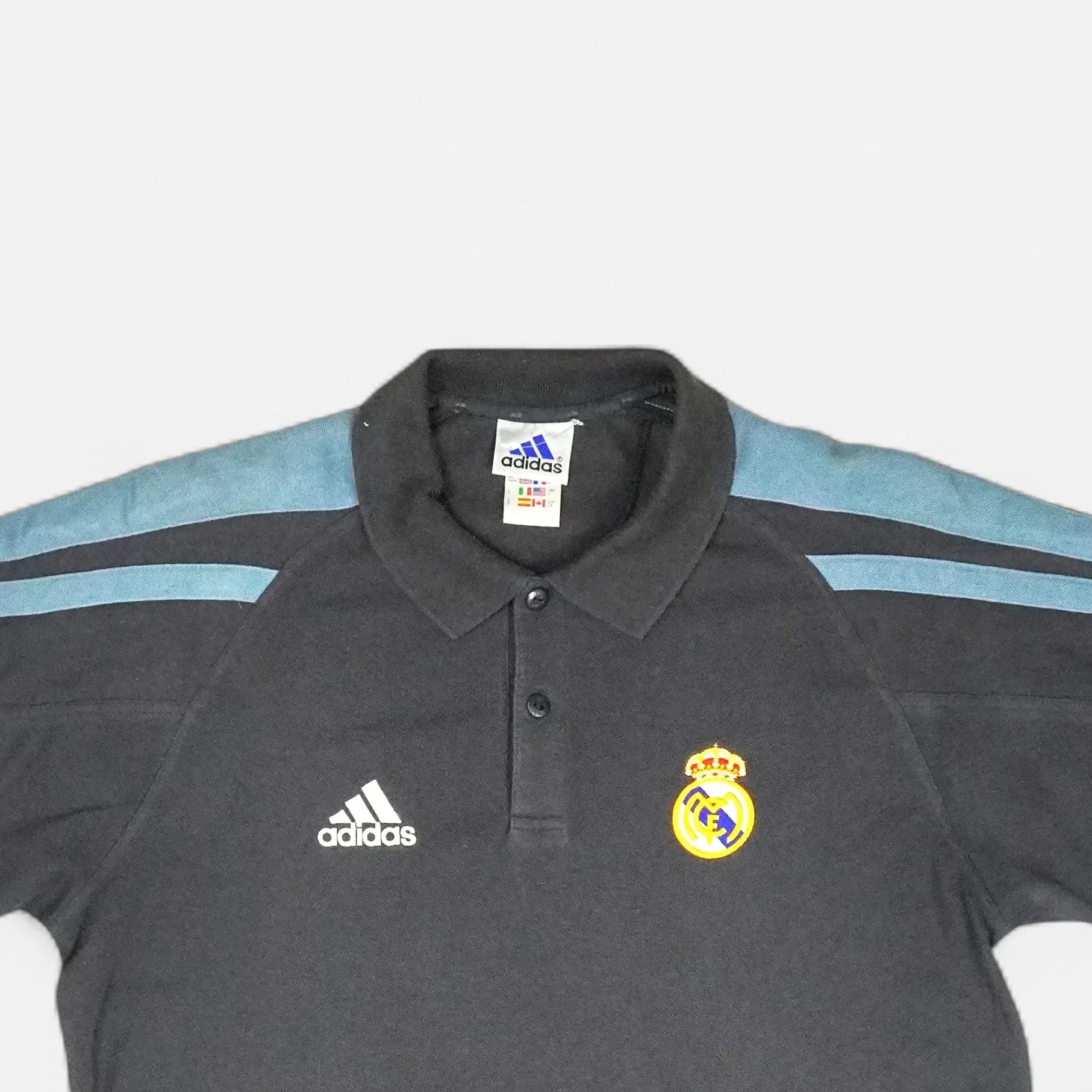 Vintage Adidas Black polo shirt (L)