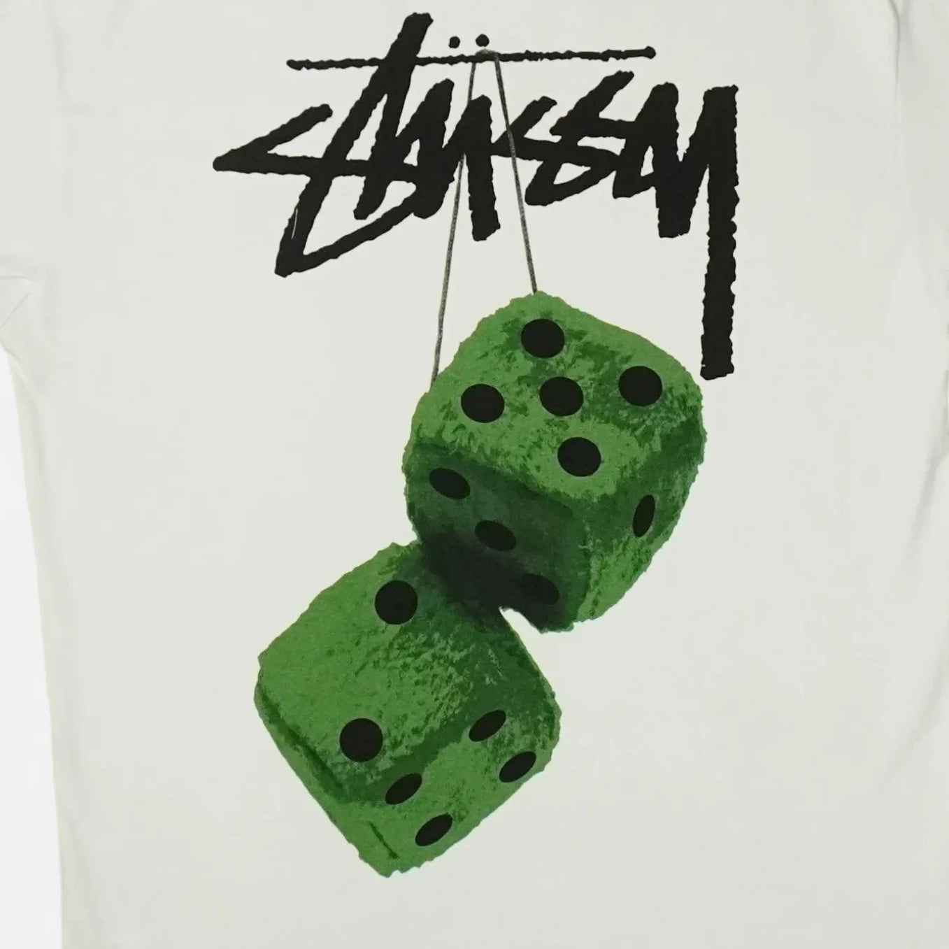 Stüssy White Green Dice T-shirt