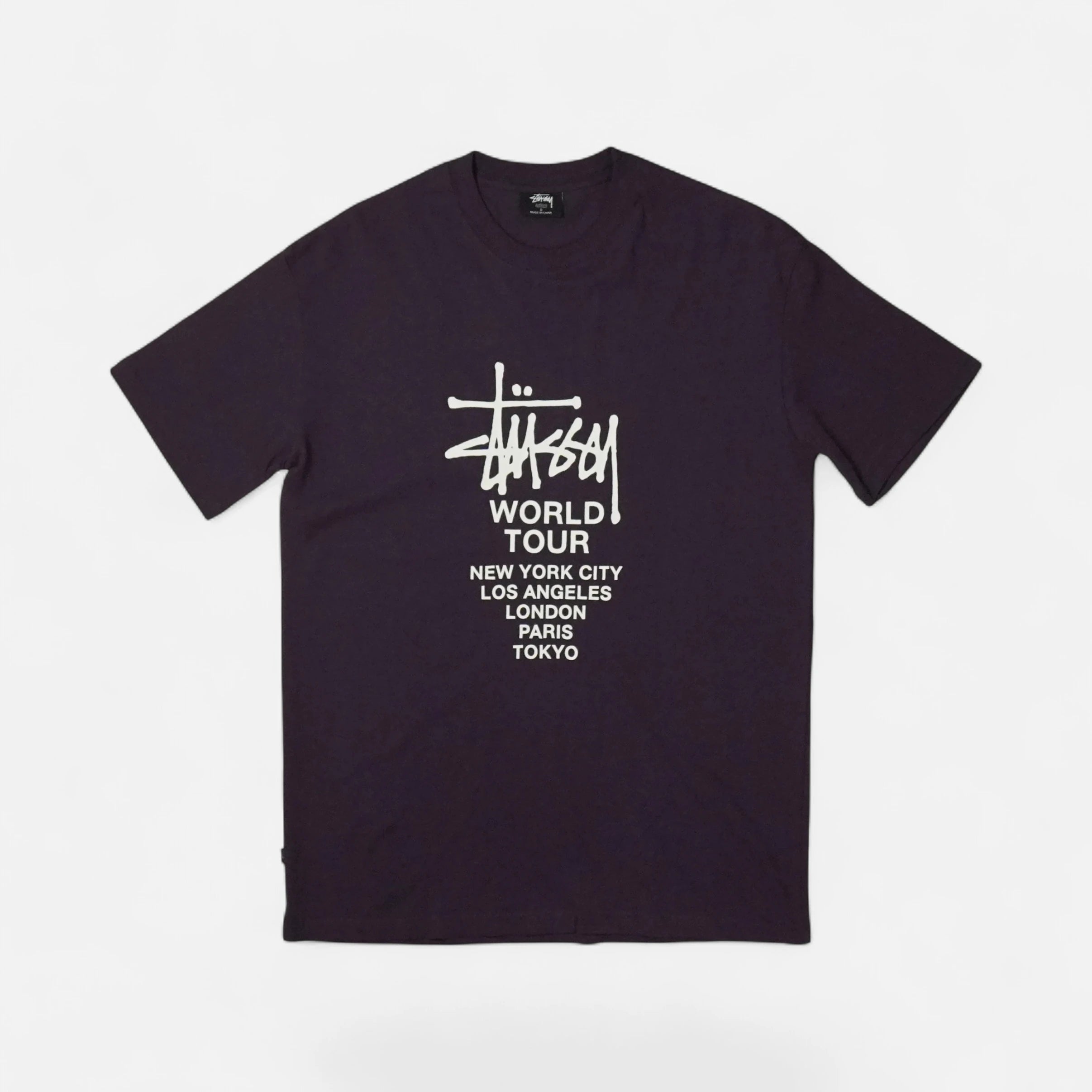 Stüssy Purple World Tour T-shirt