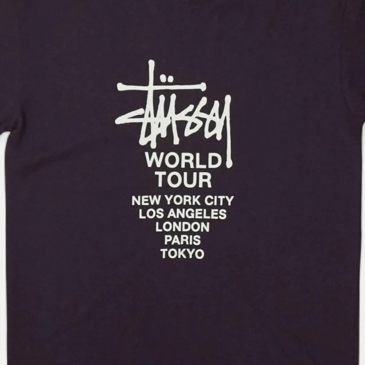 Stüssy Purple World Tour T-shirt