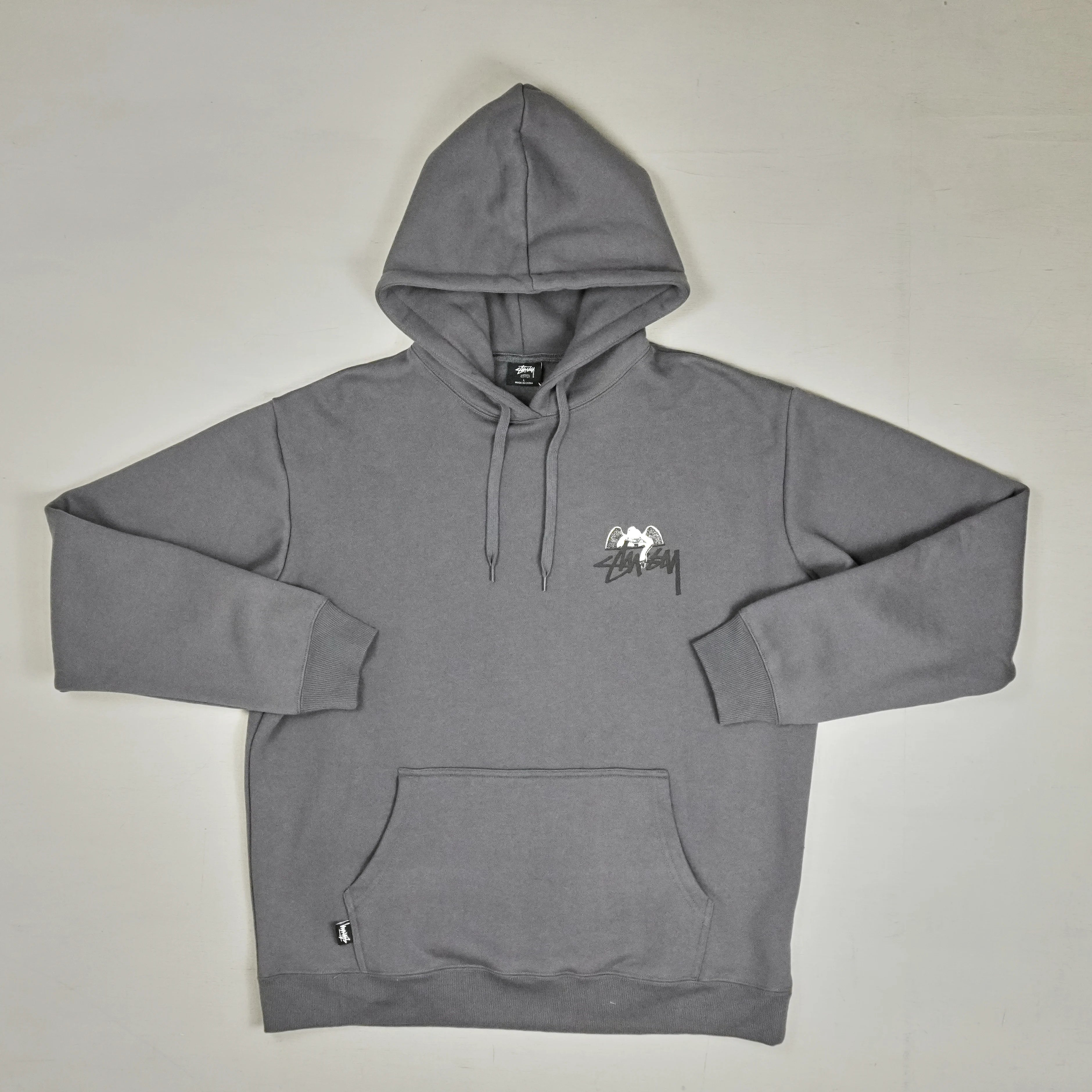 Stussy Grey Fallen Angel Hoodie
