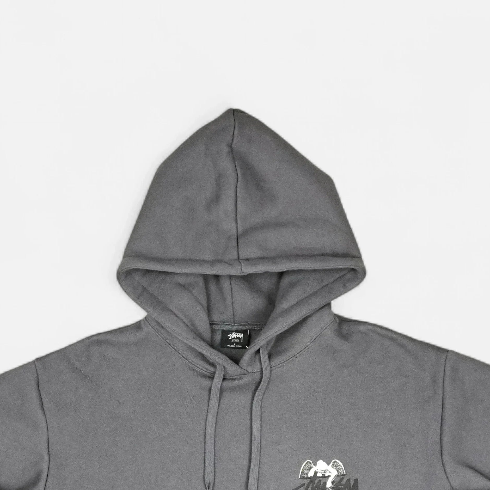 Stussy Grey Fallen Angel Hoodie