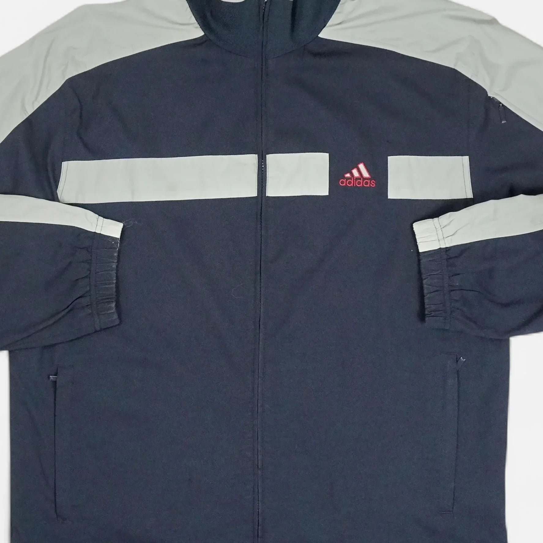 Vintage Adidas Navy track jacket (L)