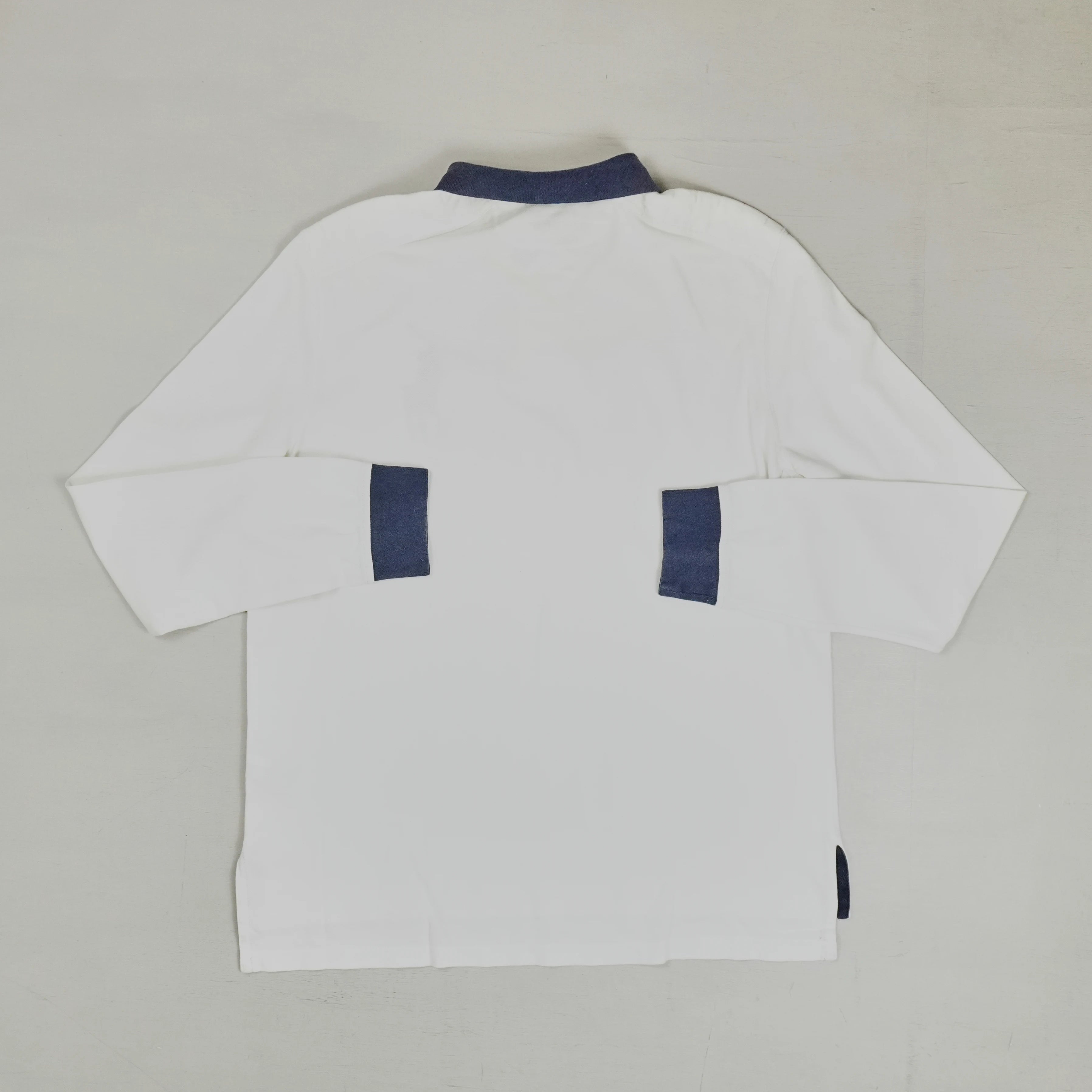 Vintage Polo Sport Ralph Lauren White long-sleeve rugby polo shirt (XL)
