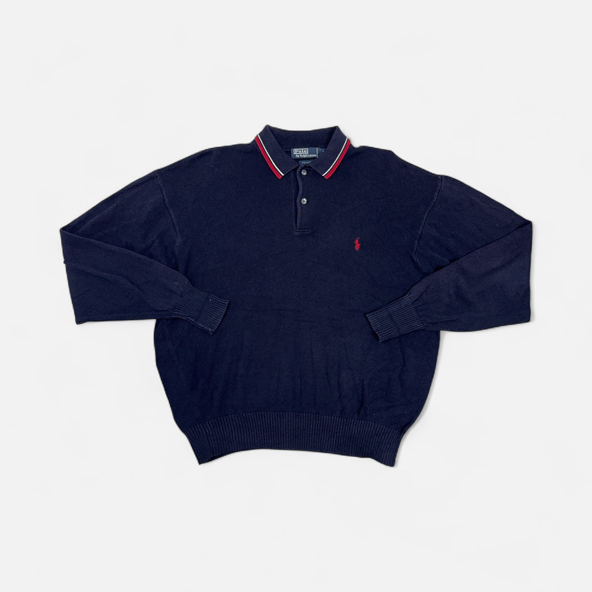Vintage Polo Ralph Lauren Blue Knit Jumper (L)