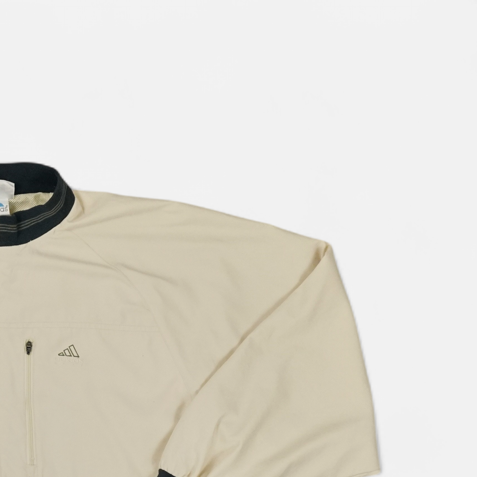 Vintage Adidas White 1/4 Zip (L)