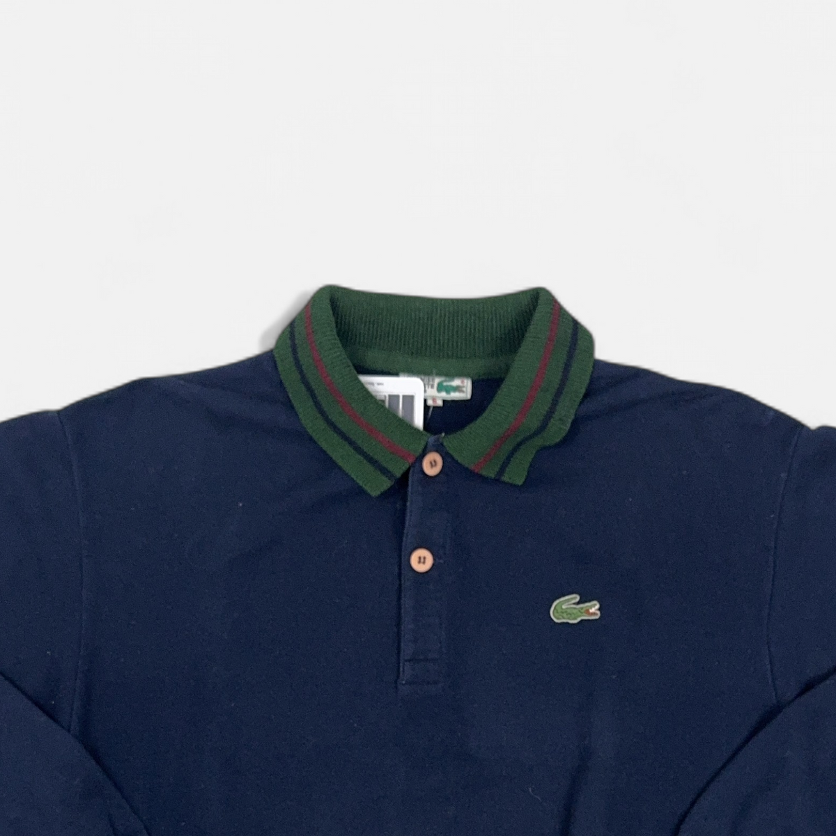 Vintage Lacoste Blue Jersey detail