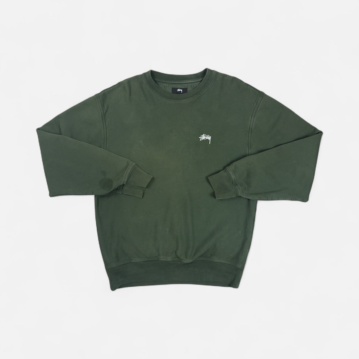 Vintage Stüssy Green Sweatshirt (M)