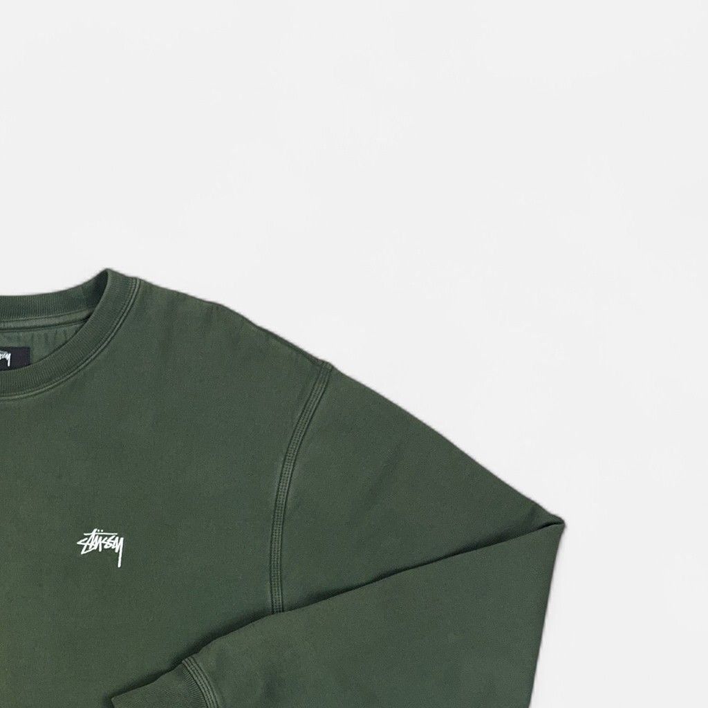 Vintage Stüssy Green Sweatshirt (M)