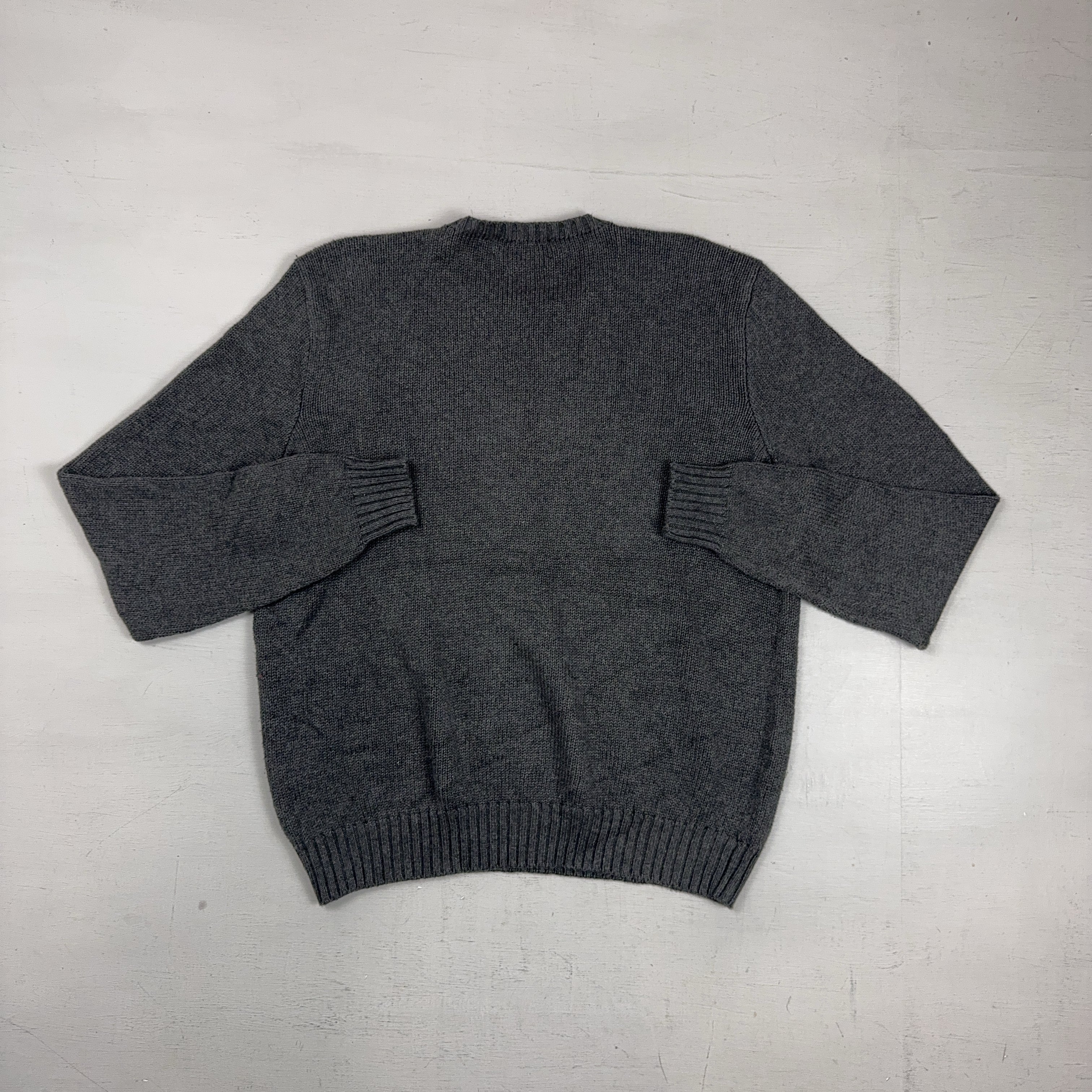 Vintage Polo Ralph Lauren Grey Knit Jumper (L)
