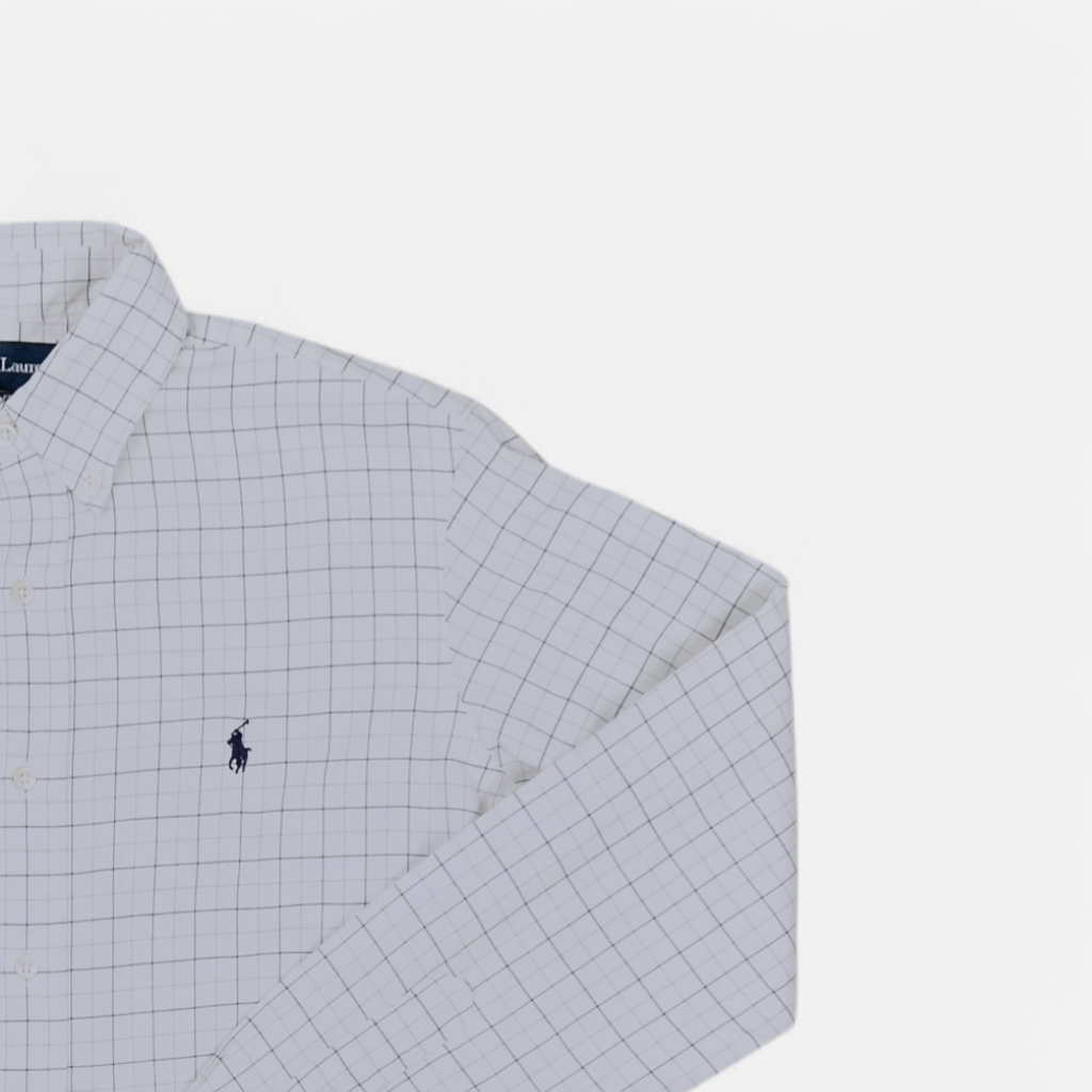 Vintage Ralph Lauren White CheckShirt (S)