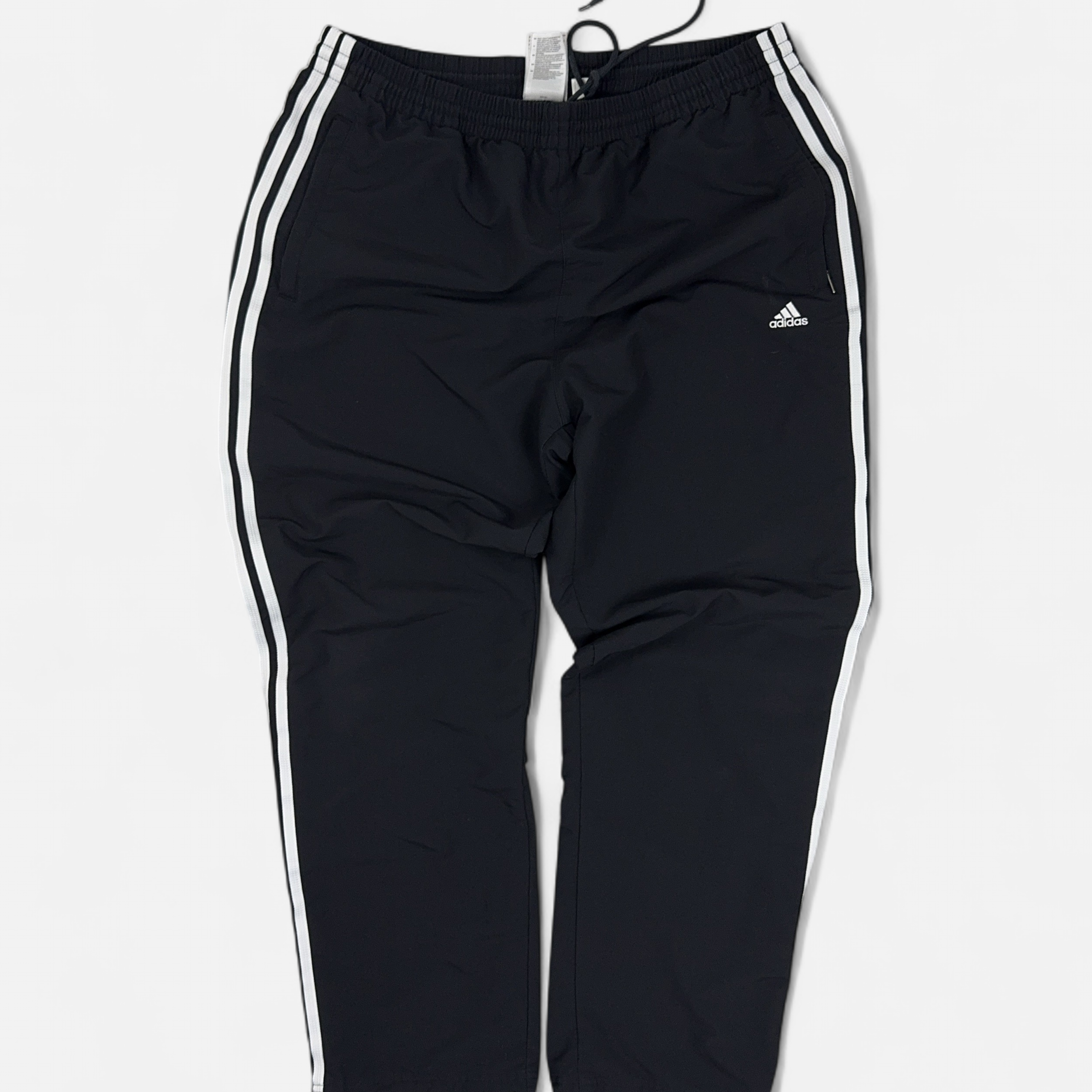 Vintage Adidas Black Tracksuit Bottoms (L)