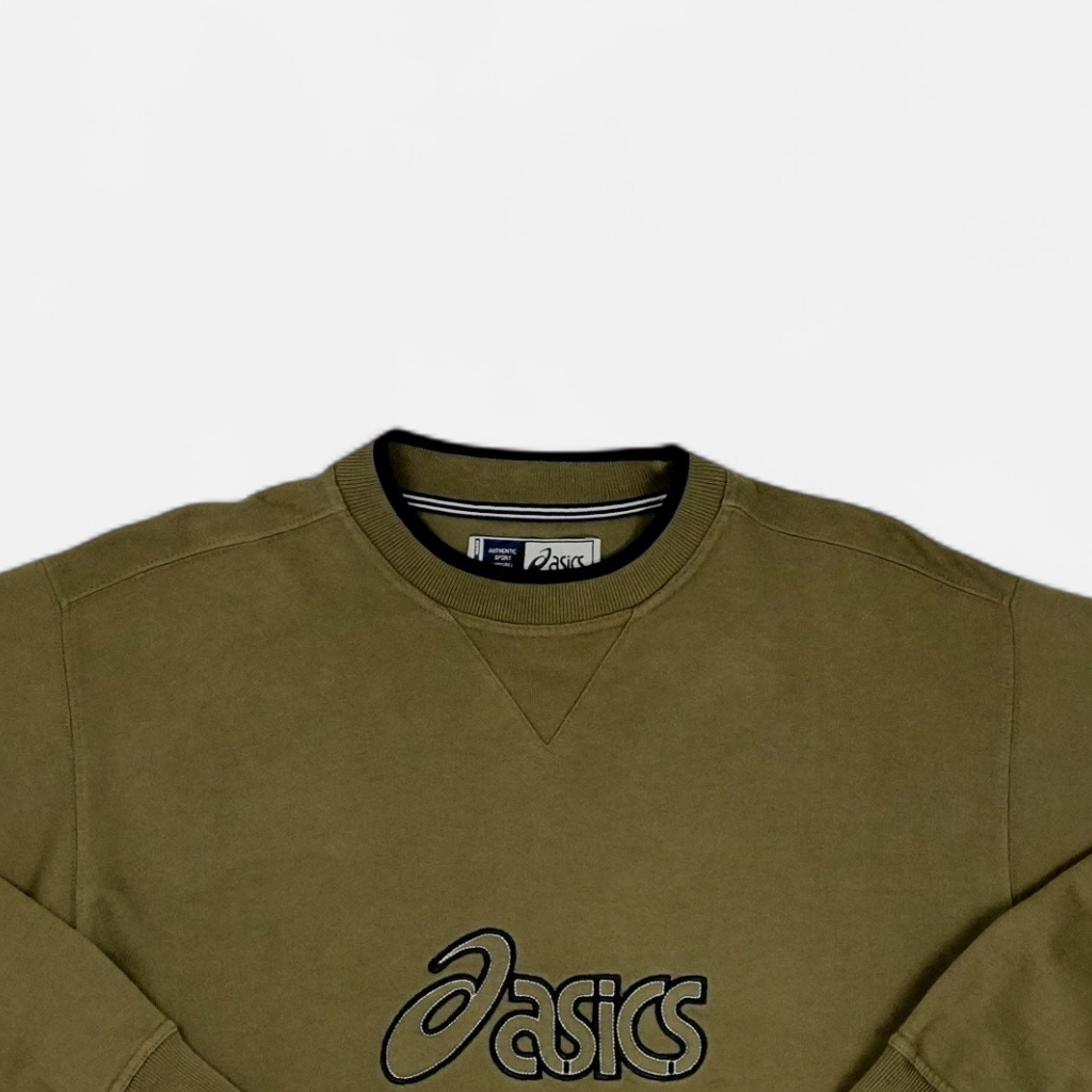 Vintage Asics Beige Sweatshirt (M)