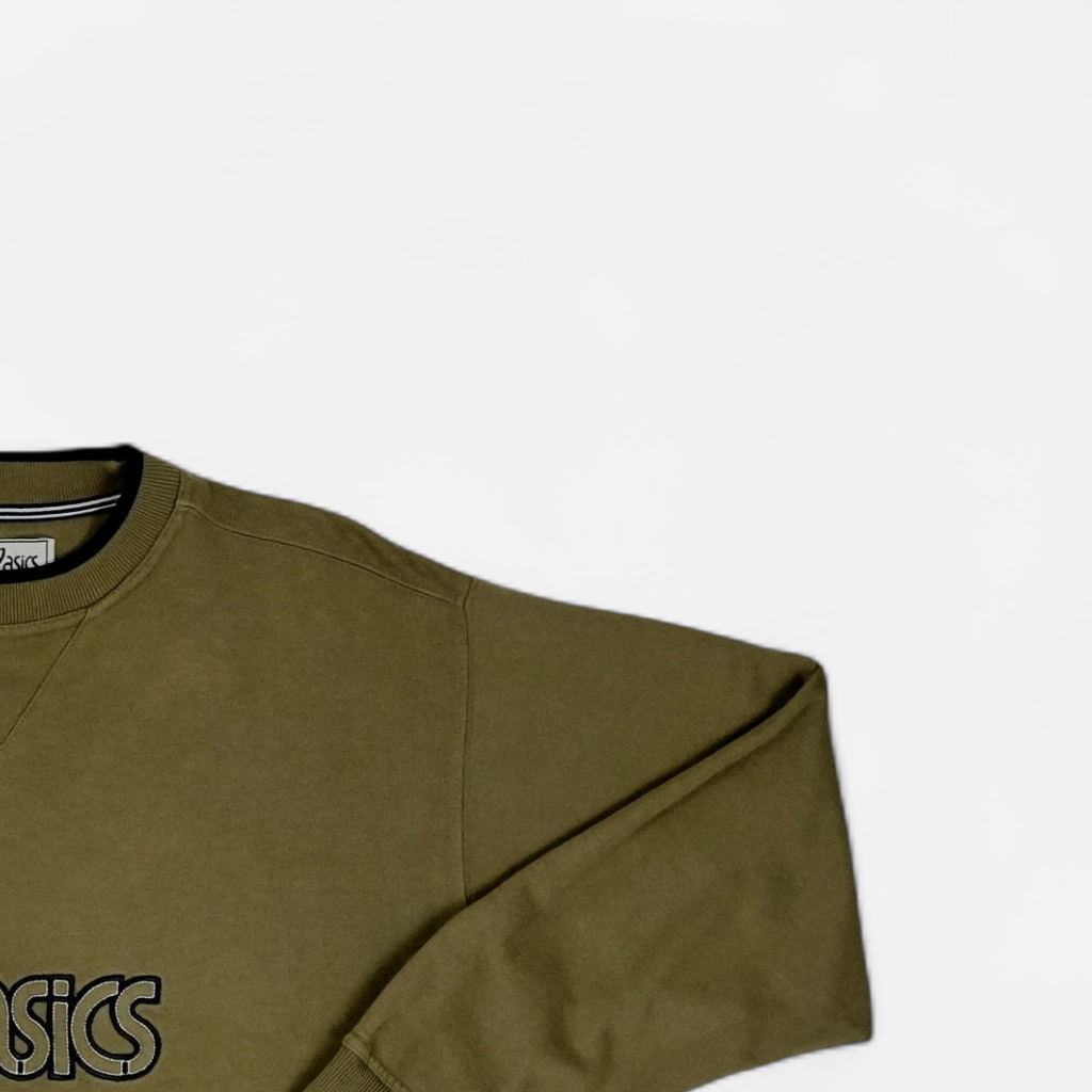 Vintage Asics Beige Sweatshirt (M)